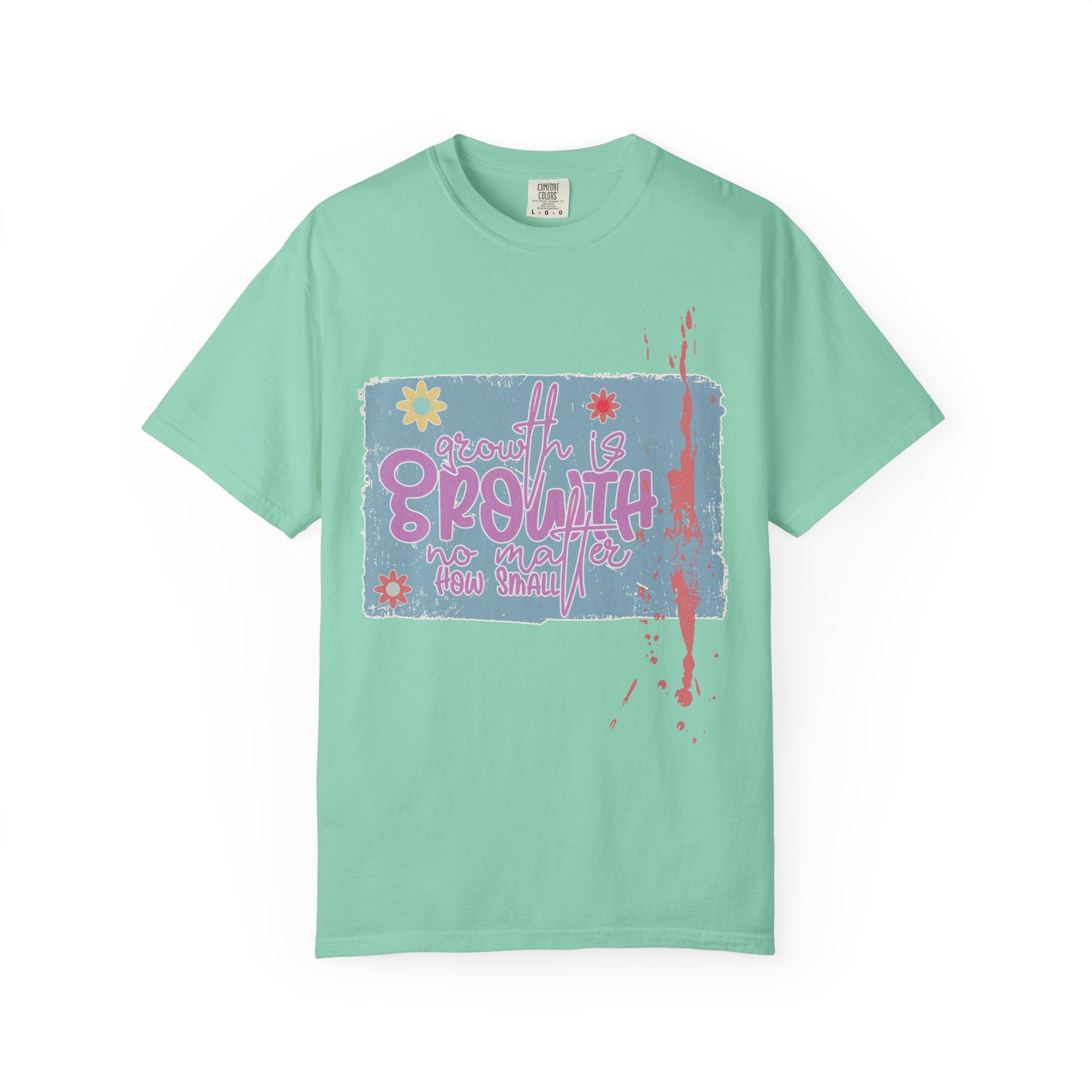 Growth Mindset T-Shirt — "Growth" Floral Graphic Tee