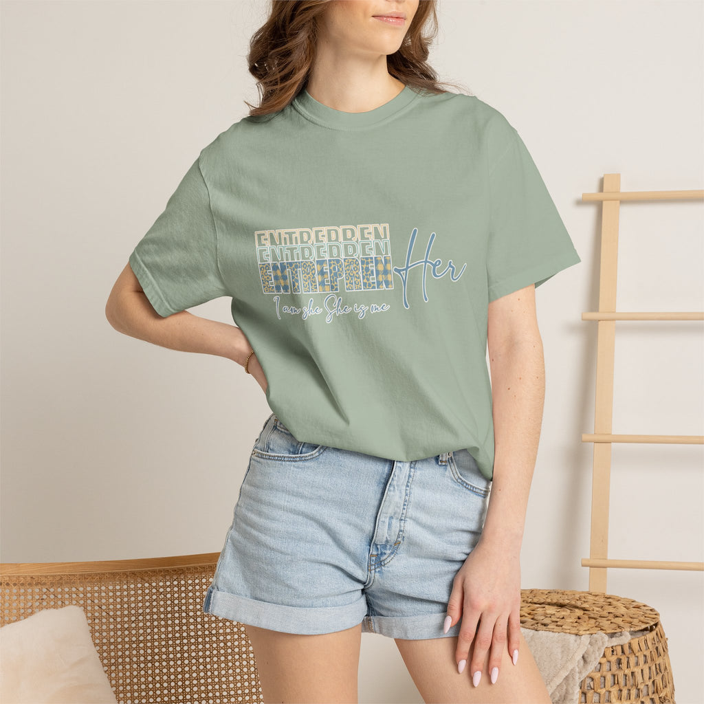 EntreprenHer Leopard Print Script Tee — "I run this, She runs you" Inspirational Graphic Tee