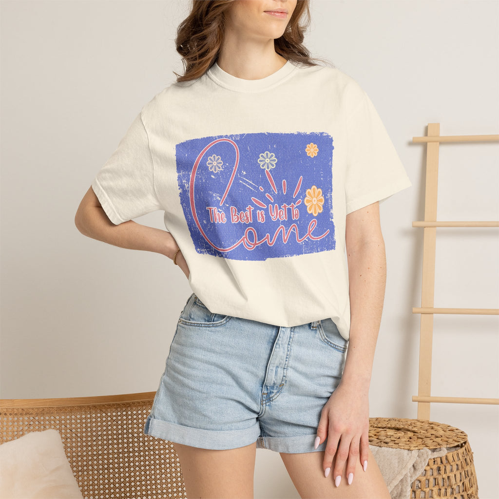 Retro Best Yet Come Tee | Textured Floral Handwritten Graphic