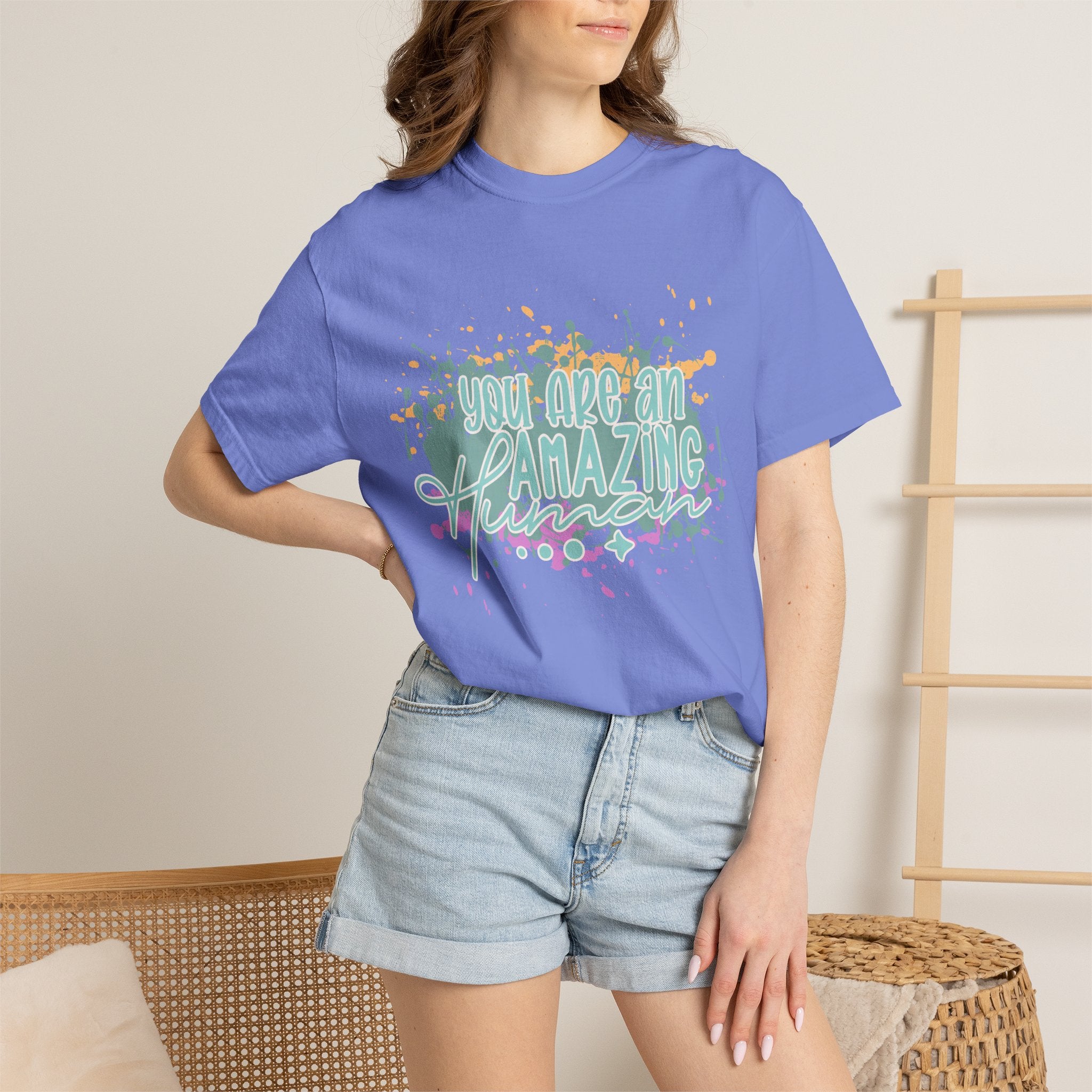You Are An Amazing Human T-Shirt —Textured Positive Splash Graphic Tee