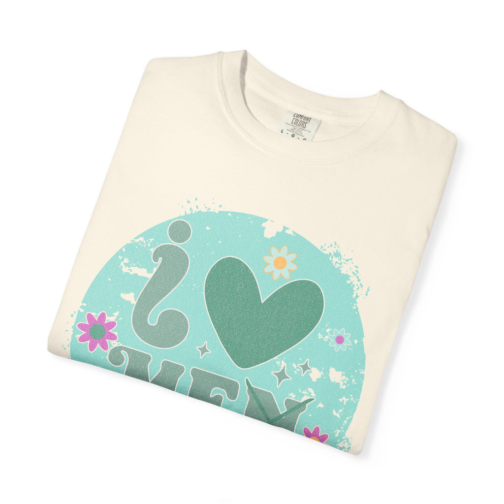 Funny Retro Self Love Textured Tee — Retro Floral Love Tee