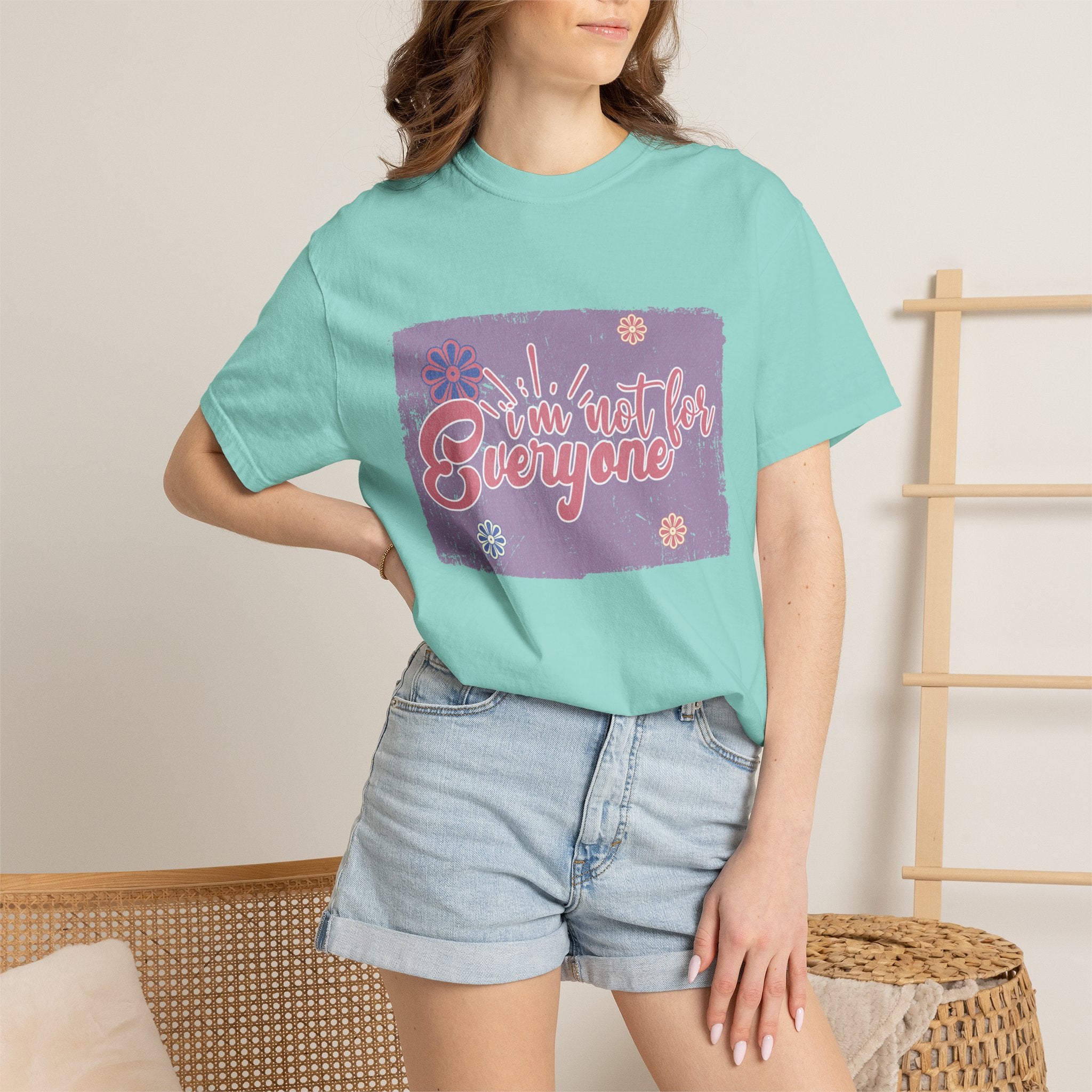 I'm Not For Everyone T-shirt |Textured Floral Retro Script Design