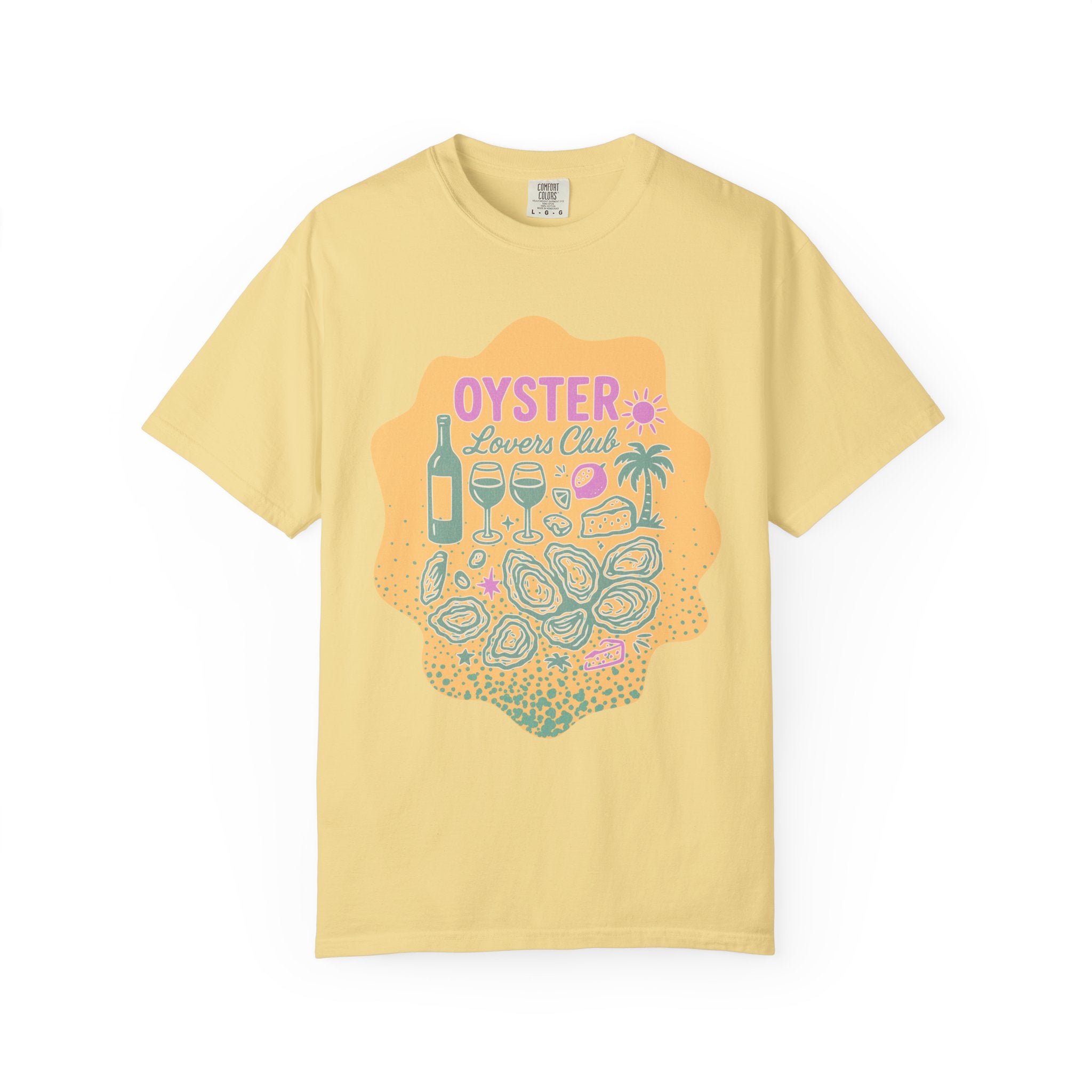Textured Oyster Lovers Club T-Shirt — Coastal Seafood Graphic Tee