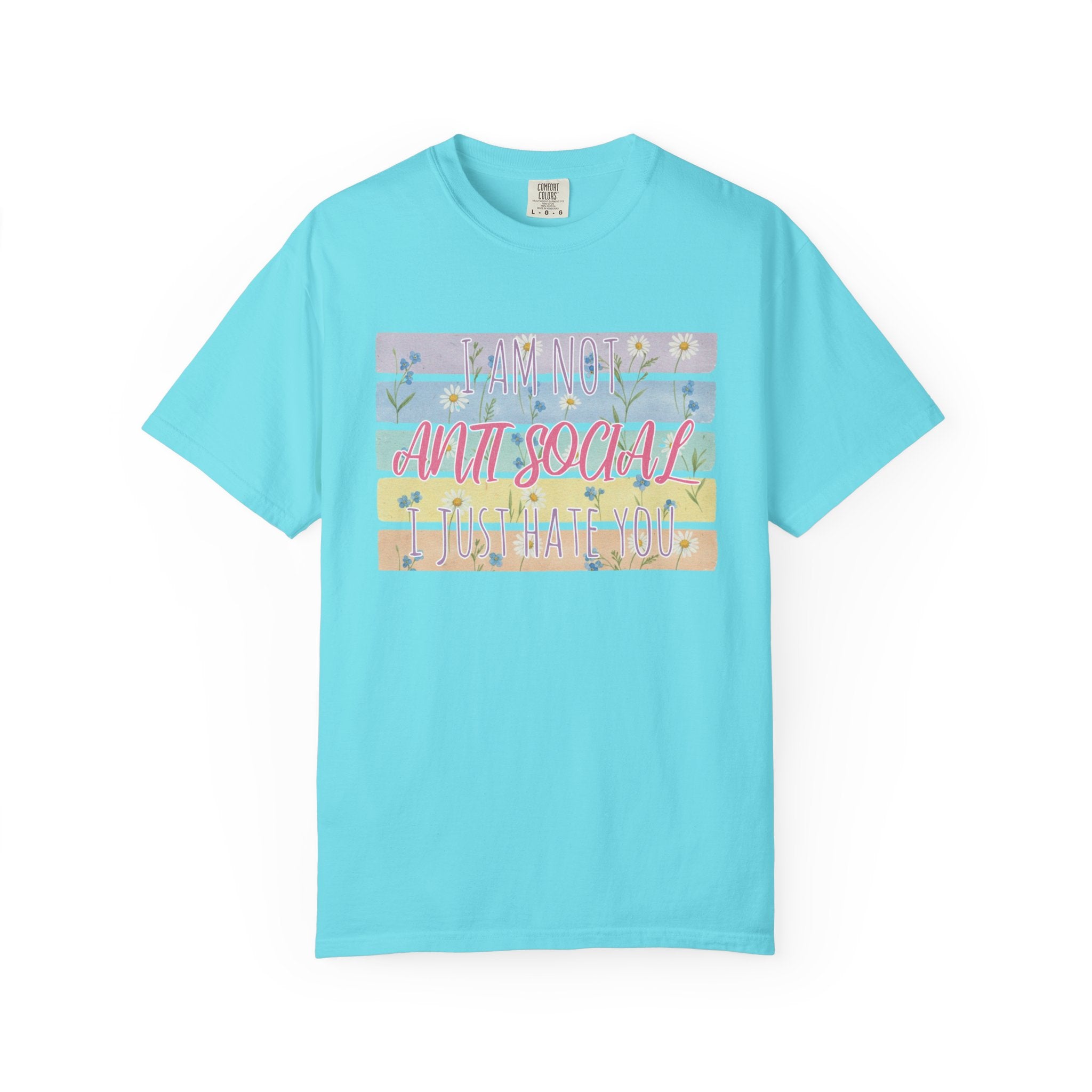 Anti Social Floral Striped Textured T-Shirt