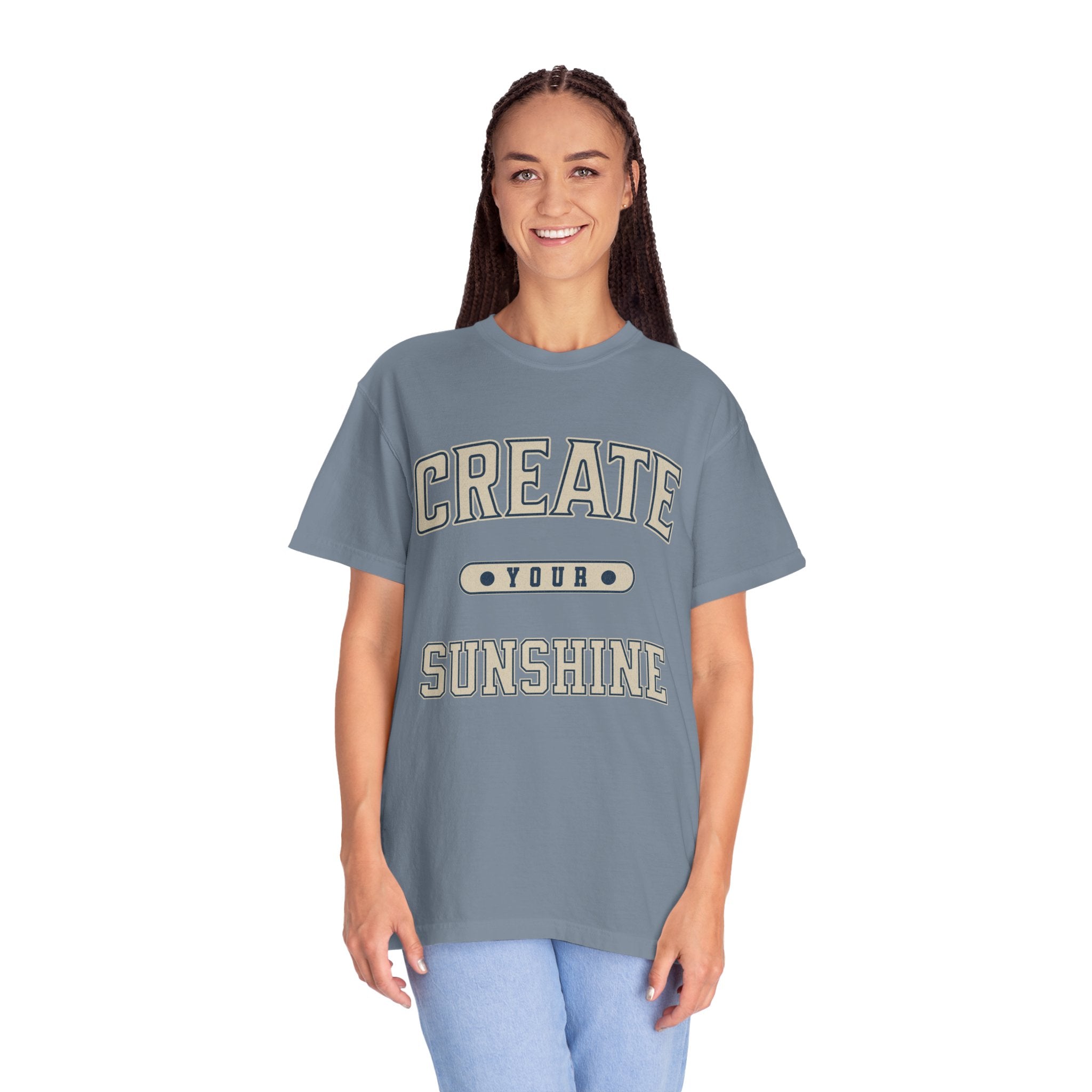 Textured Collegiate Create Your Sunshine Tee Unisex Garment-Dyed T-shirt