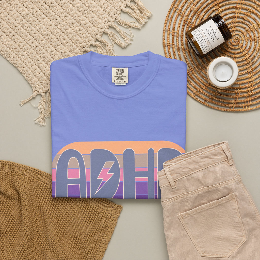 ADHD I Go My Own Way Tee — Retro Lightning Graphic T-Shirt