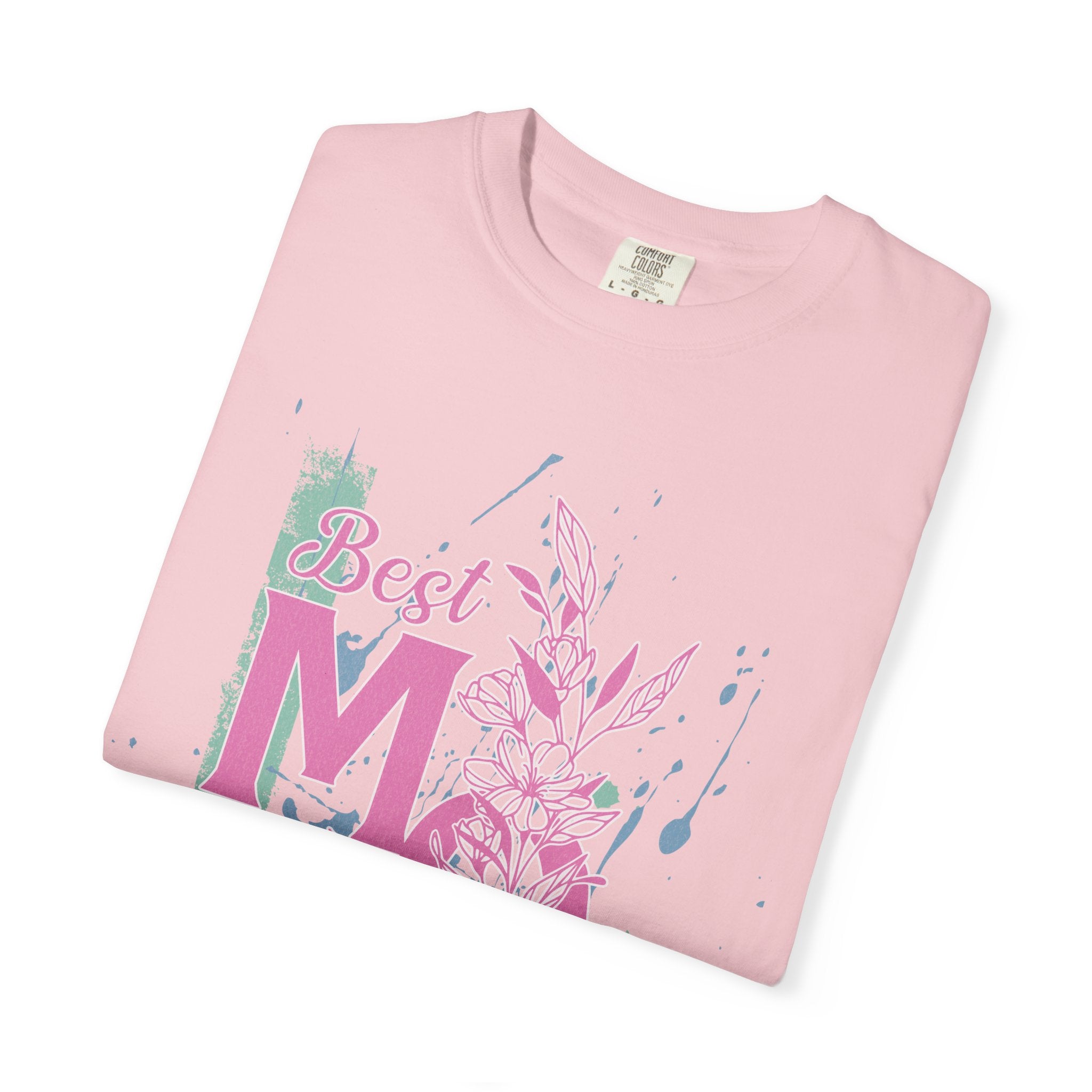 Best Mom Floral T-Shirt — Textured Mother's Day Gift Tee