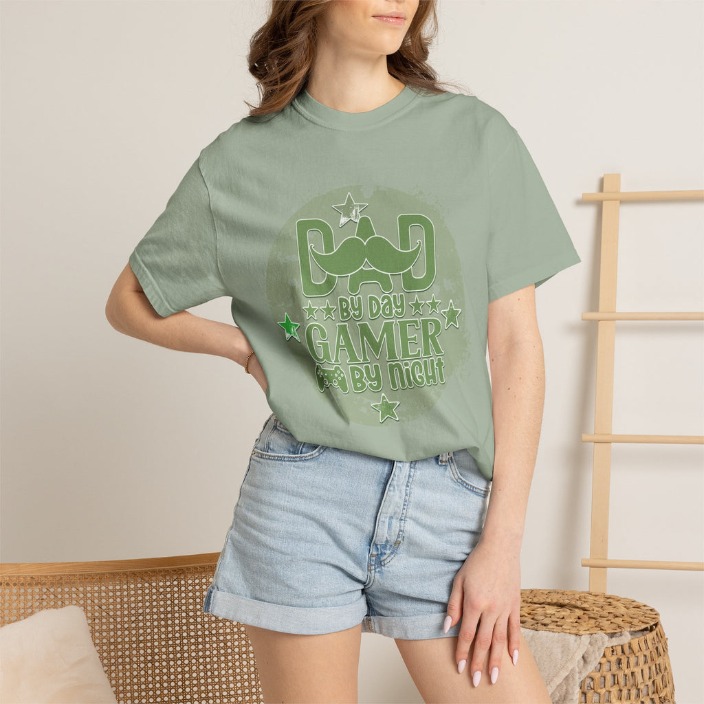 Dad By Day Gamer By Night Textured T-Shirt