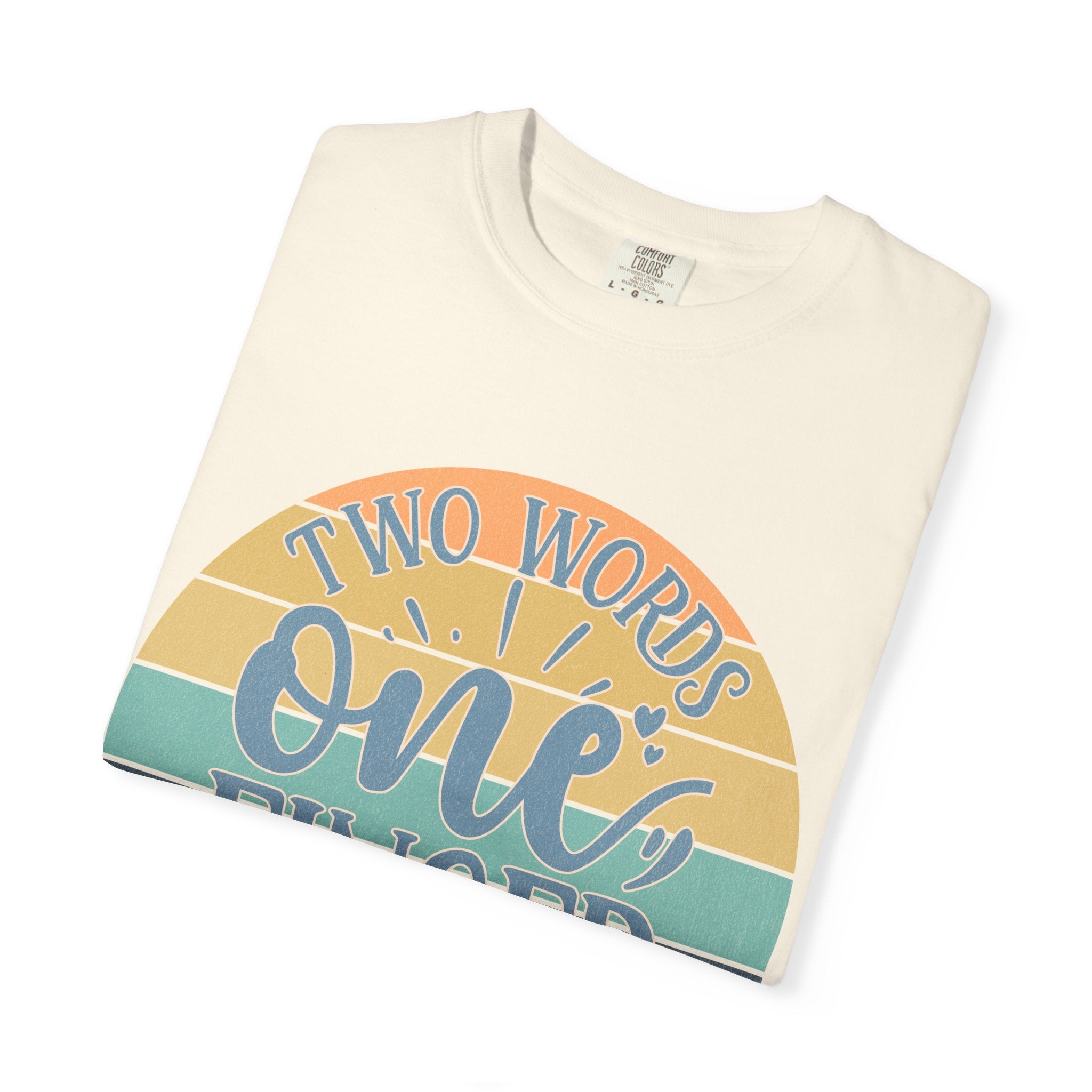 Retro 'Two Words One Finger' Graphic T-Shirt