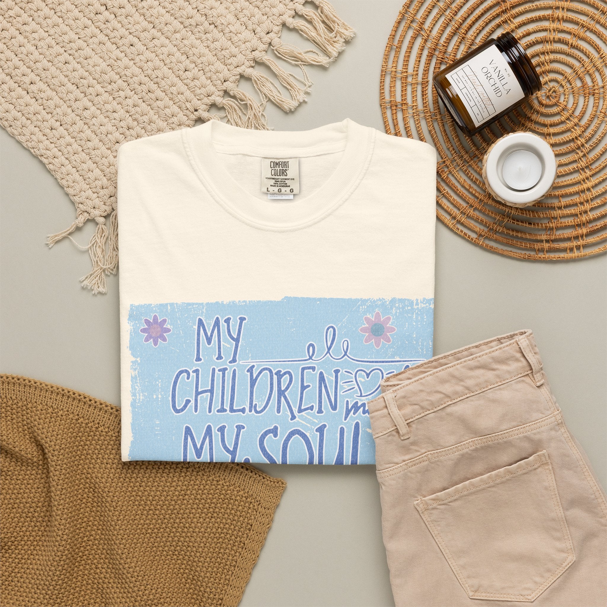 My Children Make My Soul Happy Textured T-Shirt