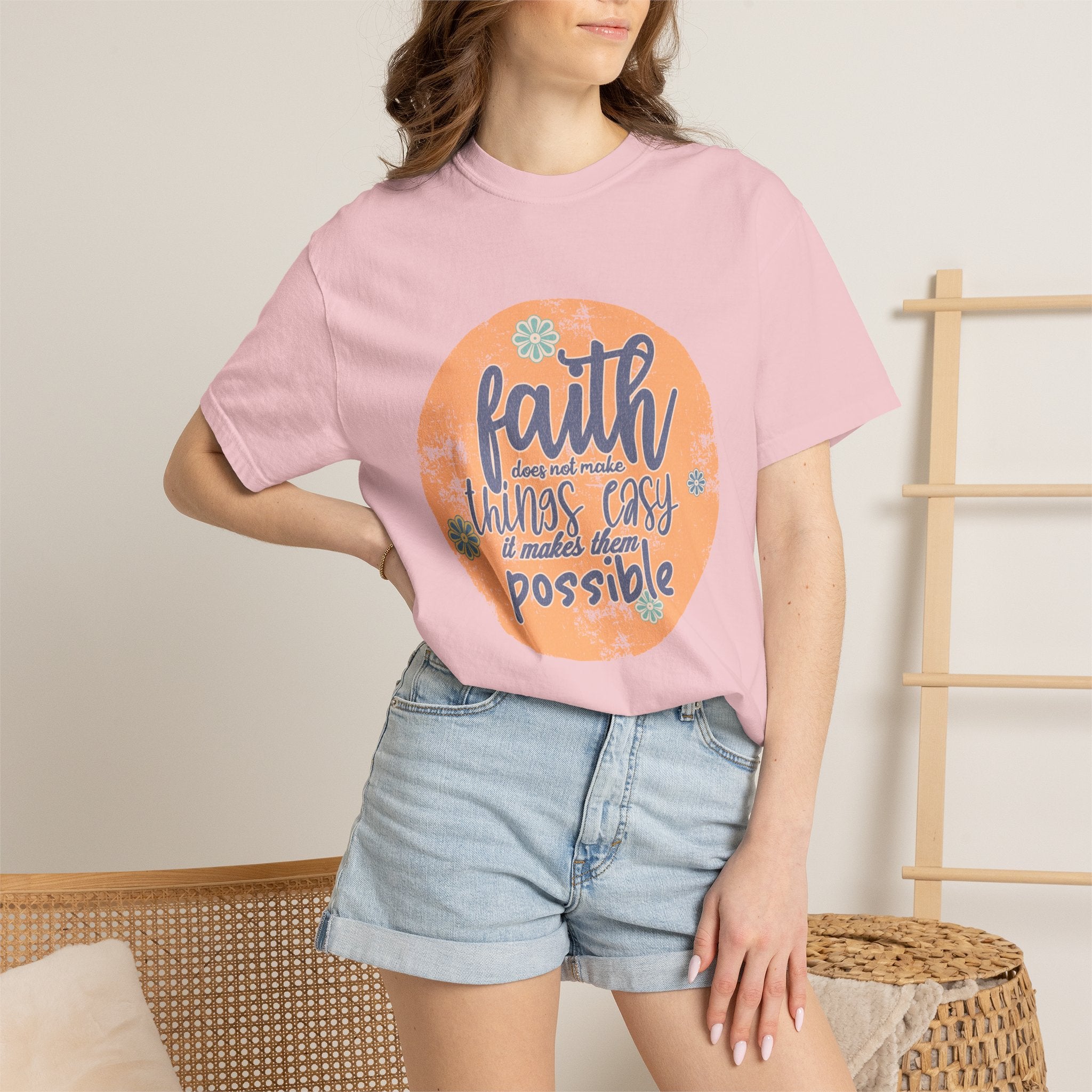 Faith Makes Things Possible T-shirt | Textured Inspirational Typography