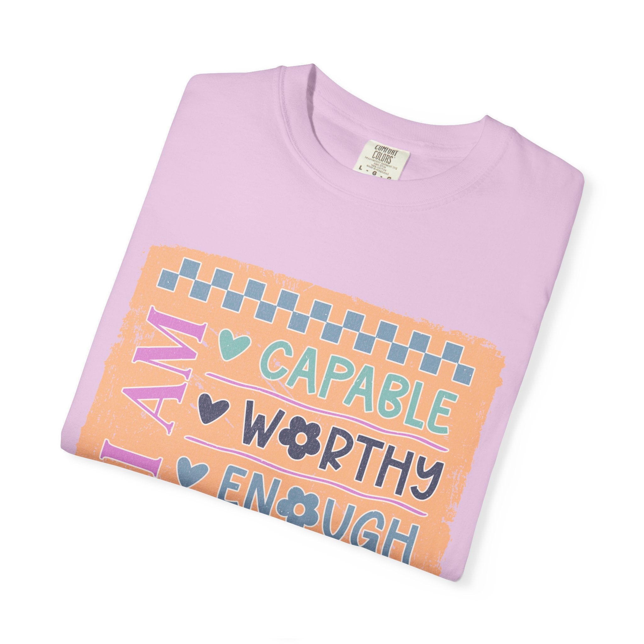 Textured I Am Capable Worthy Tee