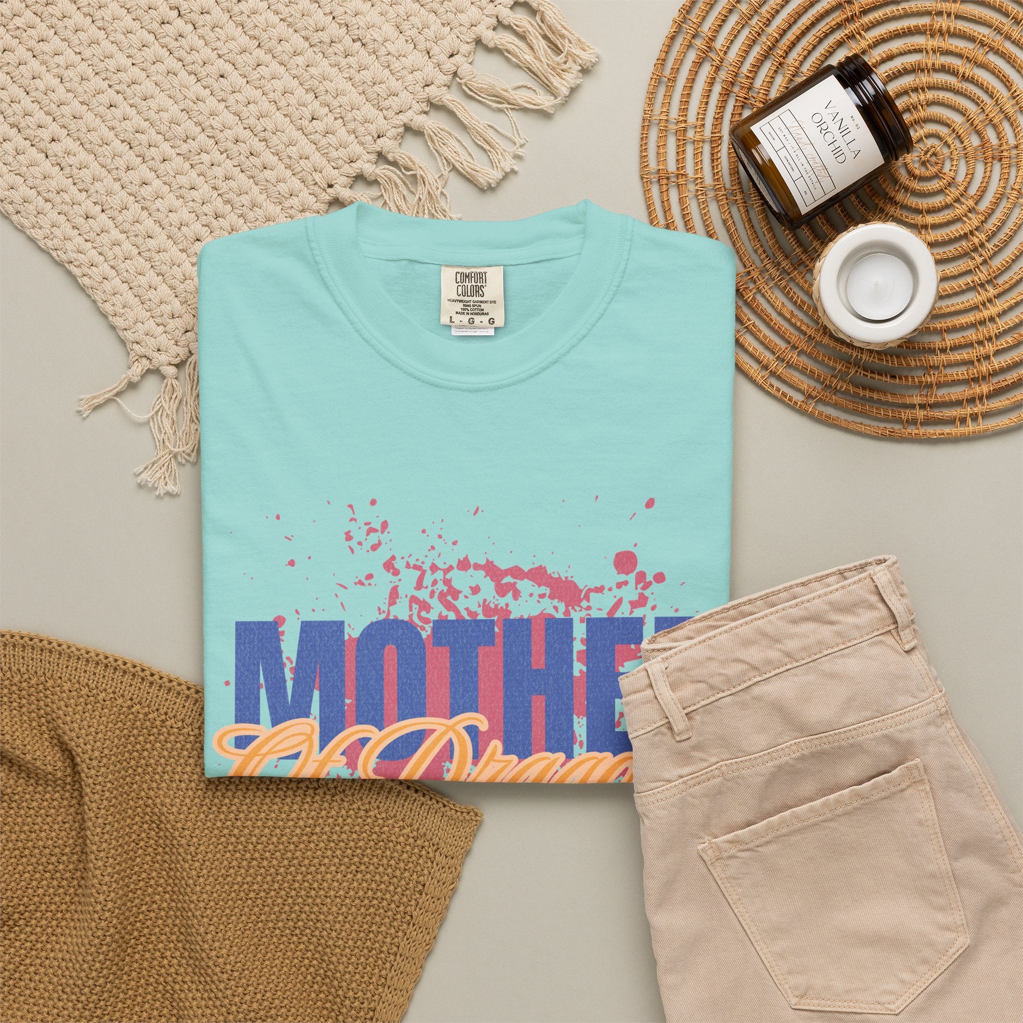 Mother of Dragons Textured T-Shirt — Bold Fantasy Tribute Tee
