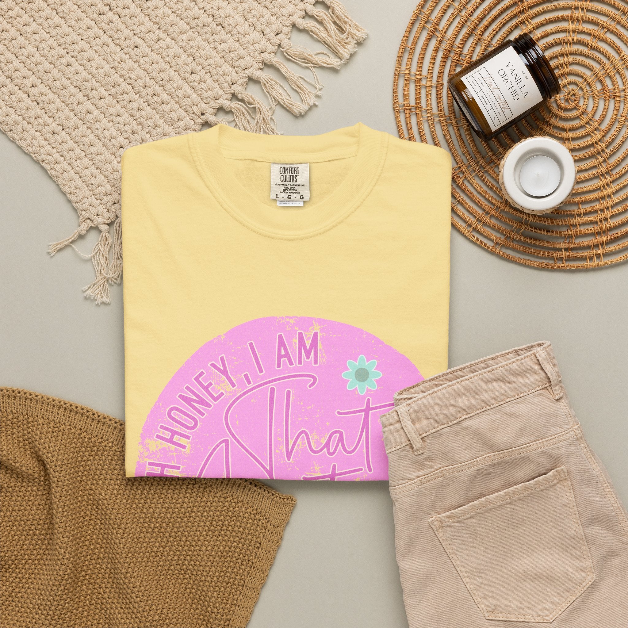 That Auntie Textured T-Shirt — “Oh Honey I Am That Auntie” Floral Graphic Tee
