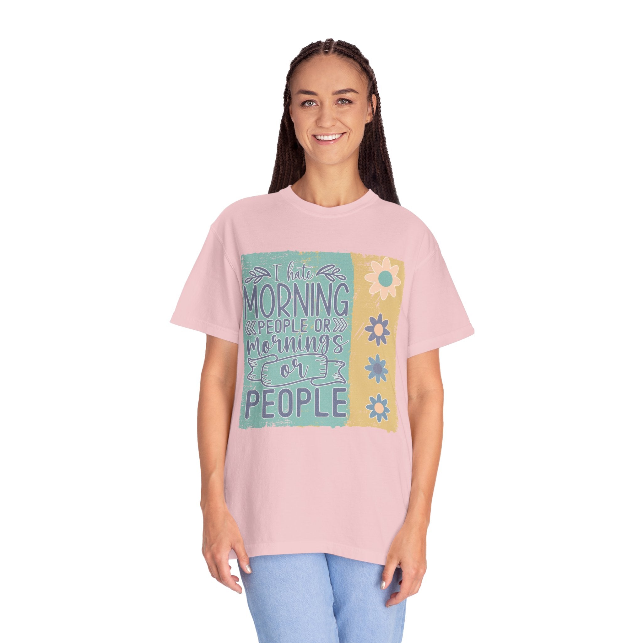 I Hate Morning People Textured Shirt