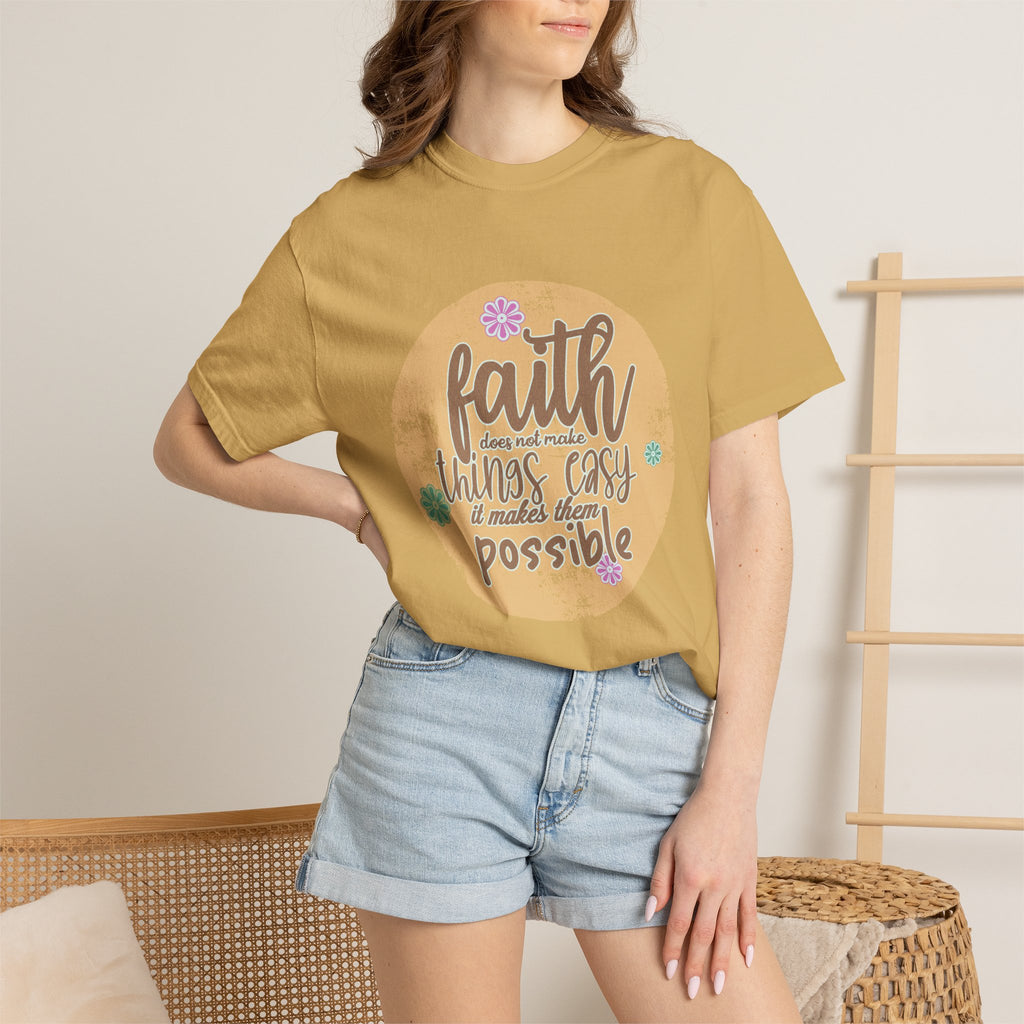 Faith Makes Things Possible T-shirt | Textured Inspirational Typography