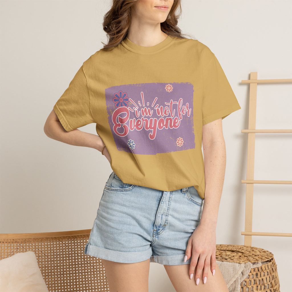 I'm Not For Everyone T-shirt |Textured Floral Retro Script Design