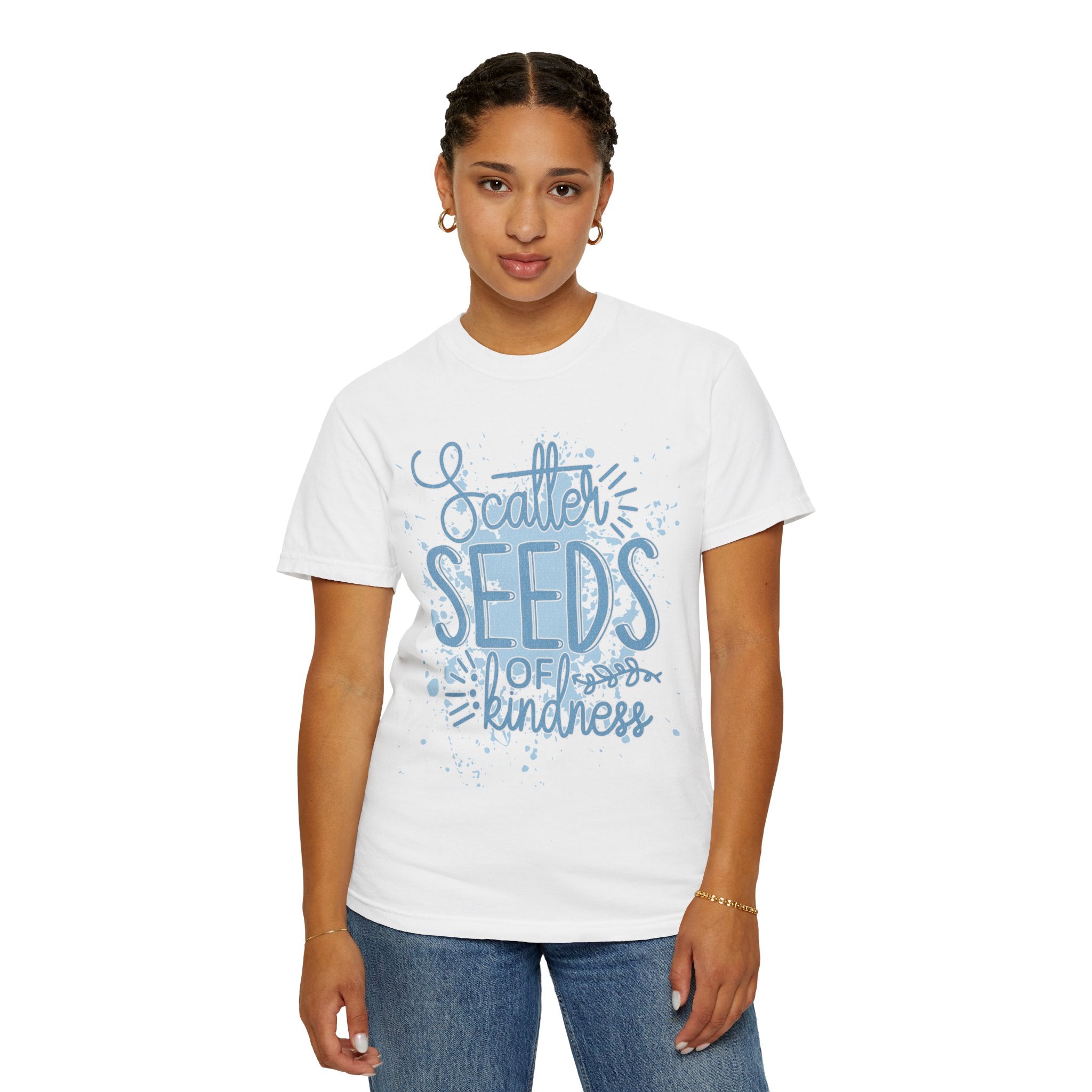 Texturerd T-Shirt • Scatter Seeds of Kindness Inspirational Graphic Tee