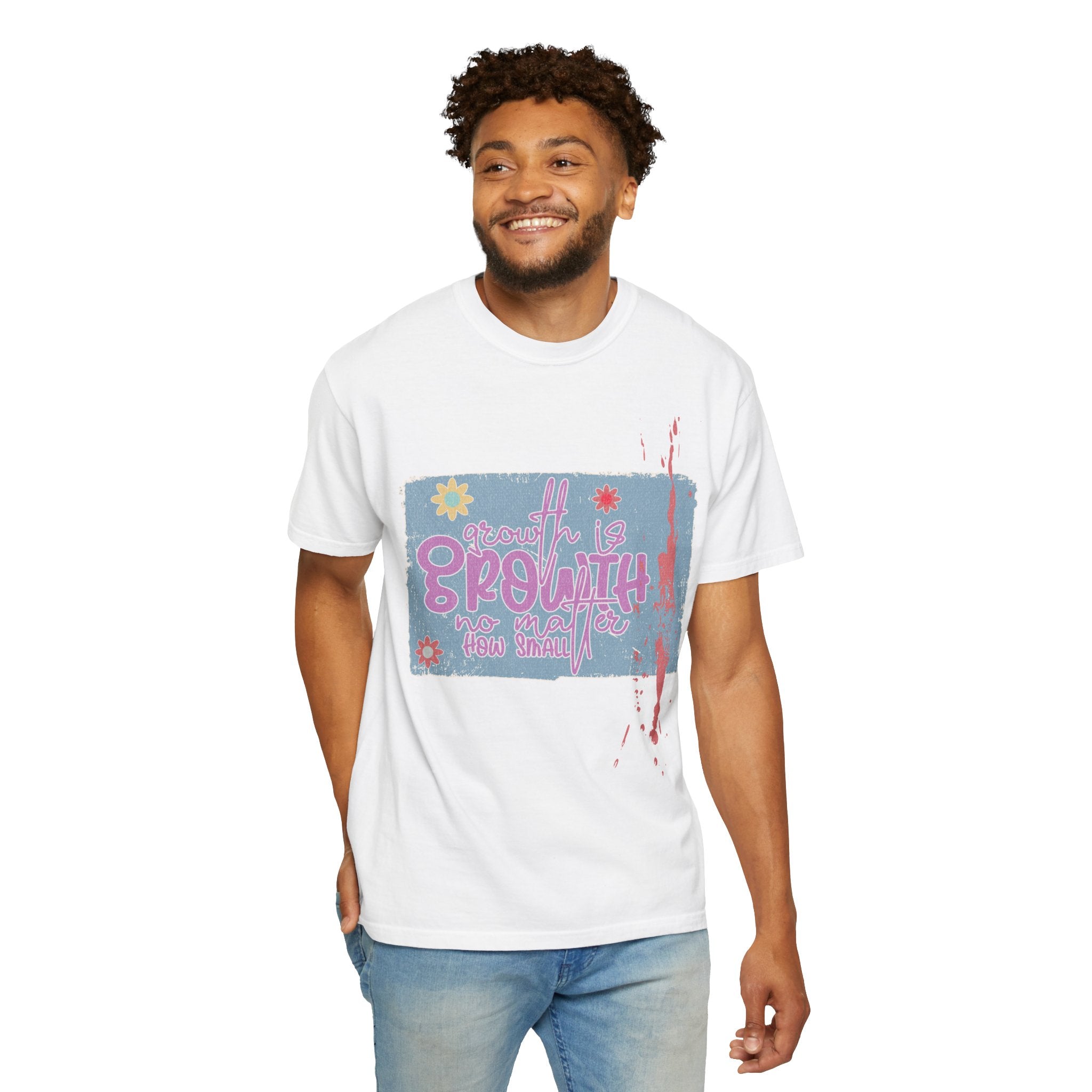 Growth Mindset T-Shirt — "Growth" Floral Graphic Tee