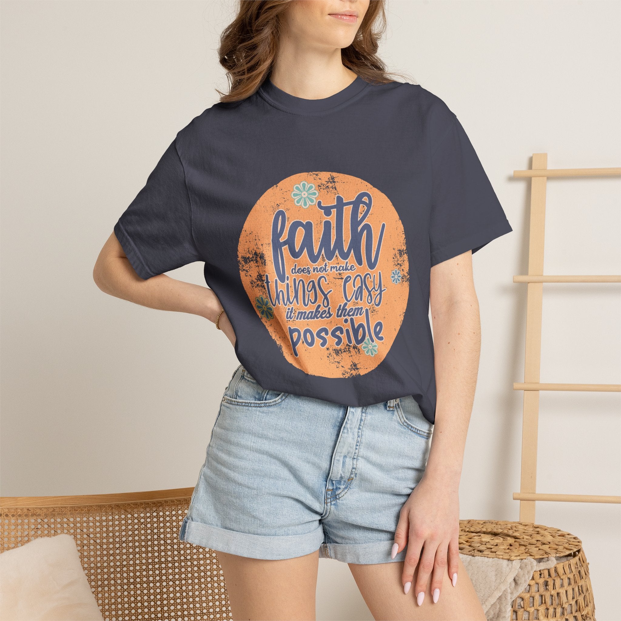 Faith Makes Things Possible T-shirt | Textured Inspirational Quote