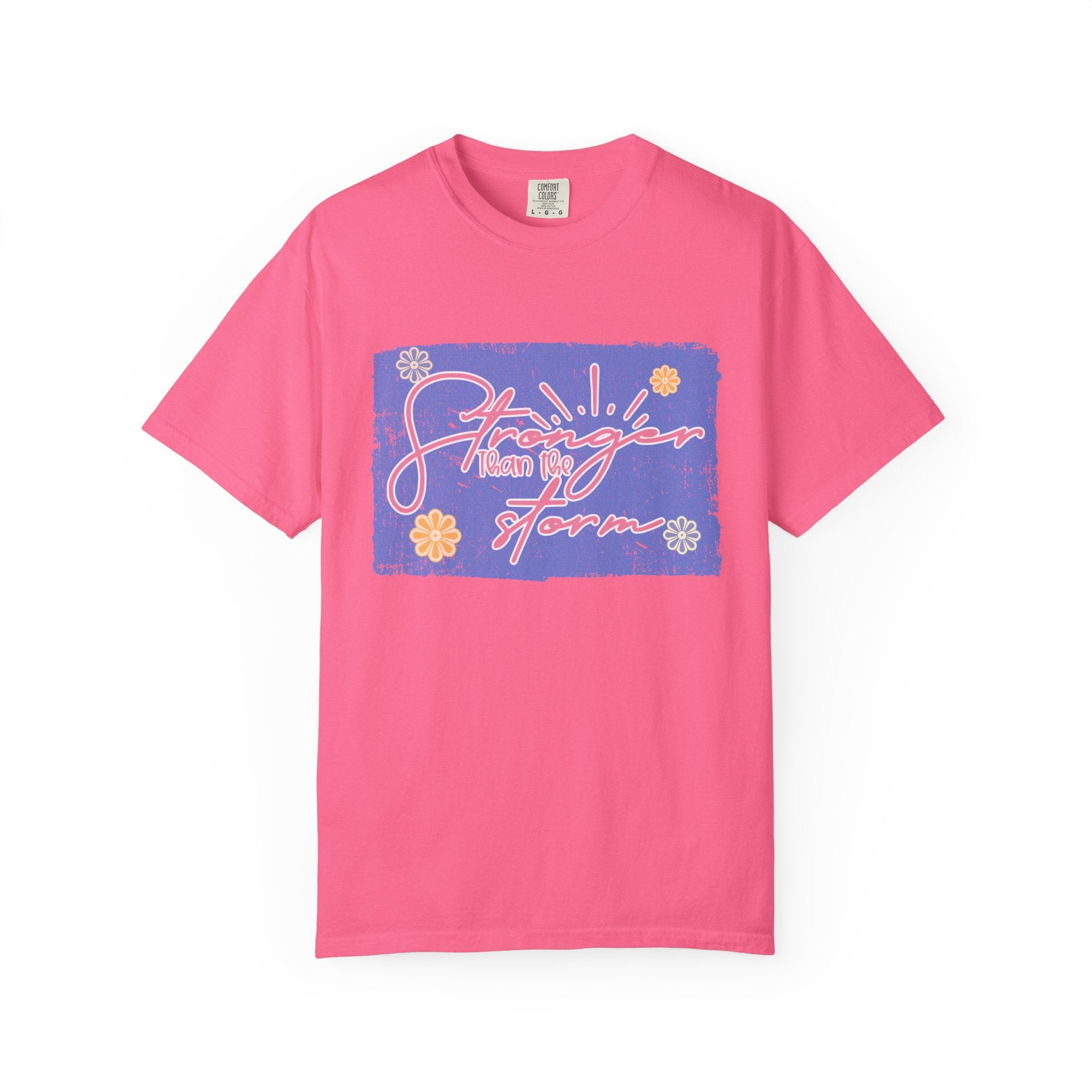Stranger Than Fiction T-shirt | Textured Retro Script Floral Graphic