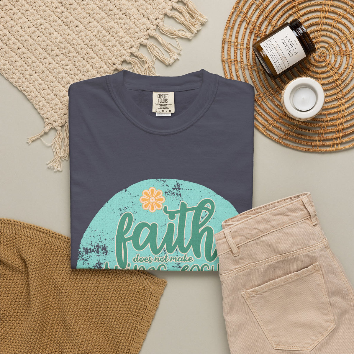 Faith Makes All Things Possible T-Shirt |Textured Inspirational Tee
