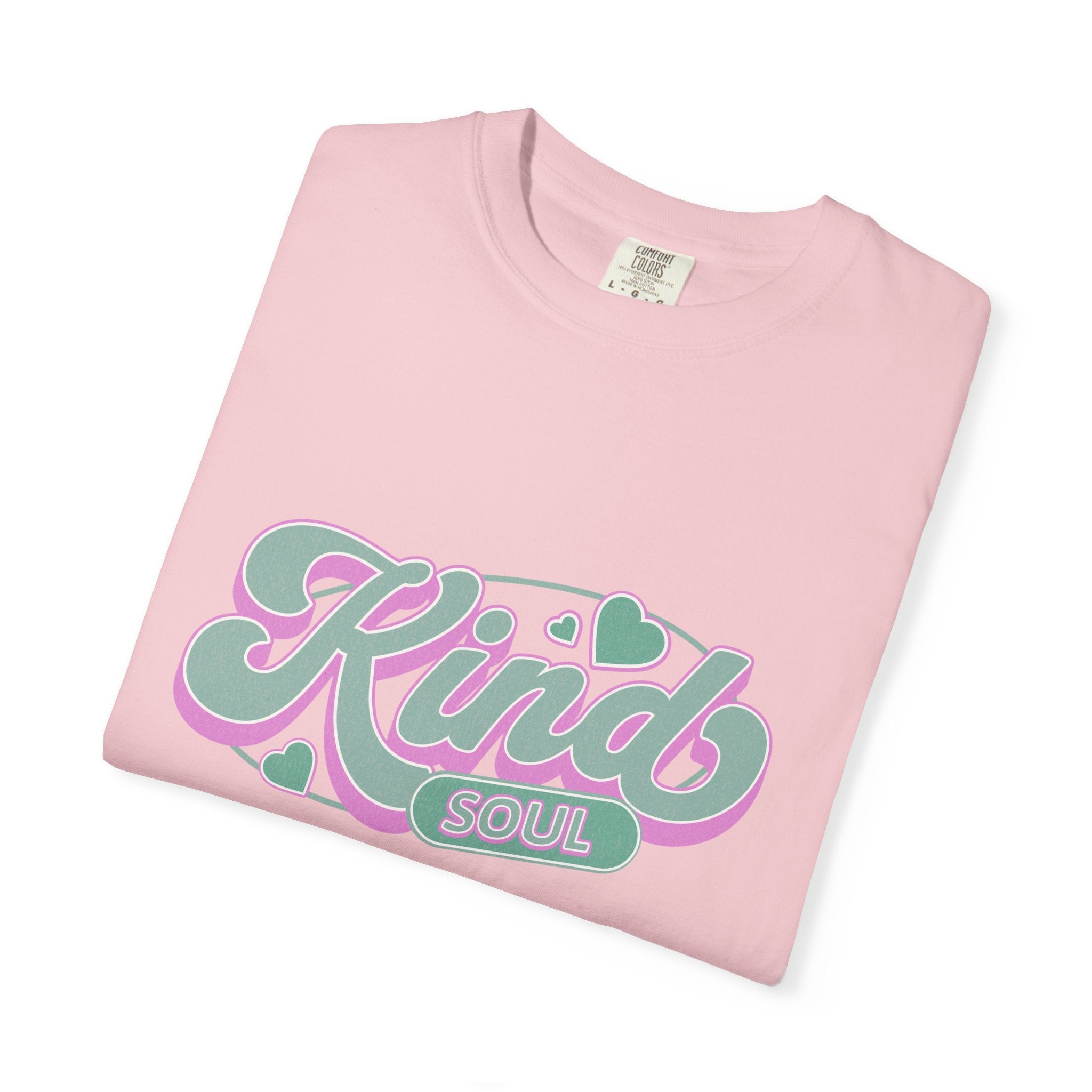 Textured Kind Soul T-Shirt — Retro Pastel Graphic Tee