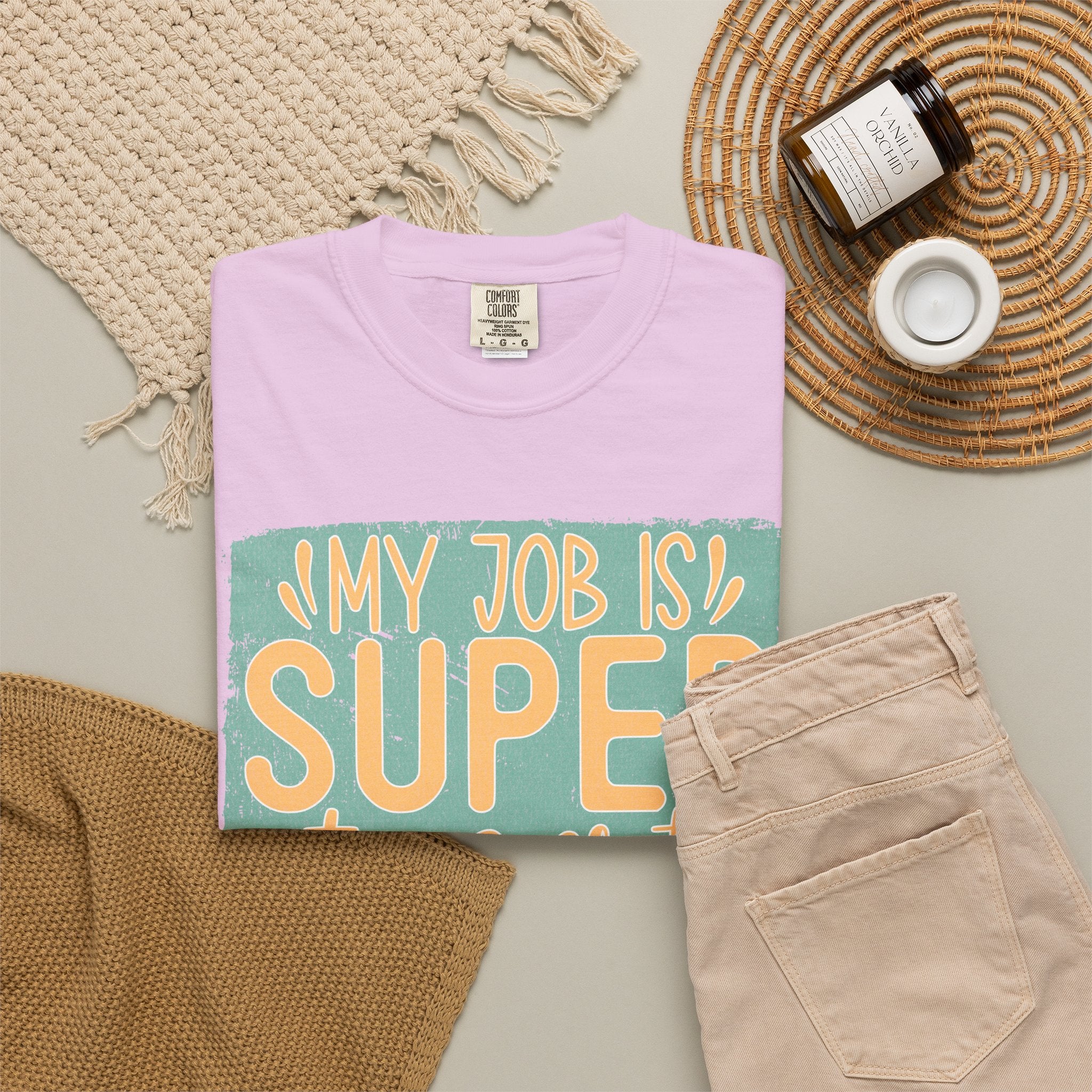 Textured Funny Graphic T-Shirt — “My Job Is Super Top Secret Even I Don’t Know What I’m Doing”