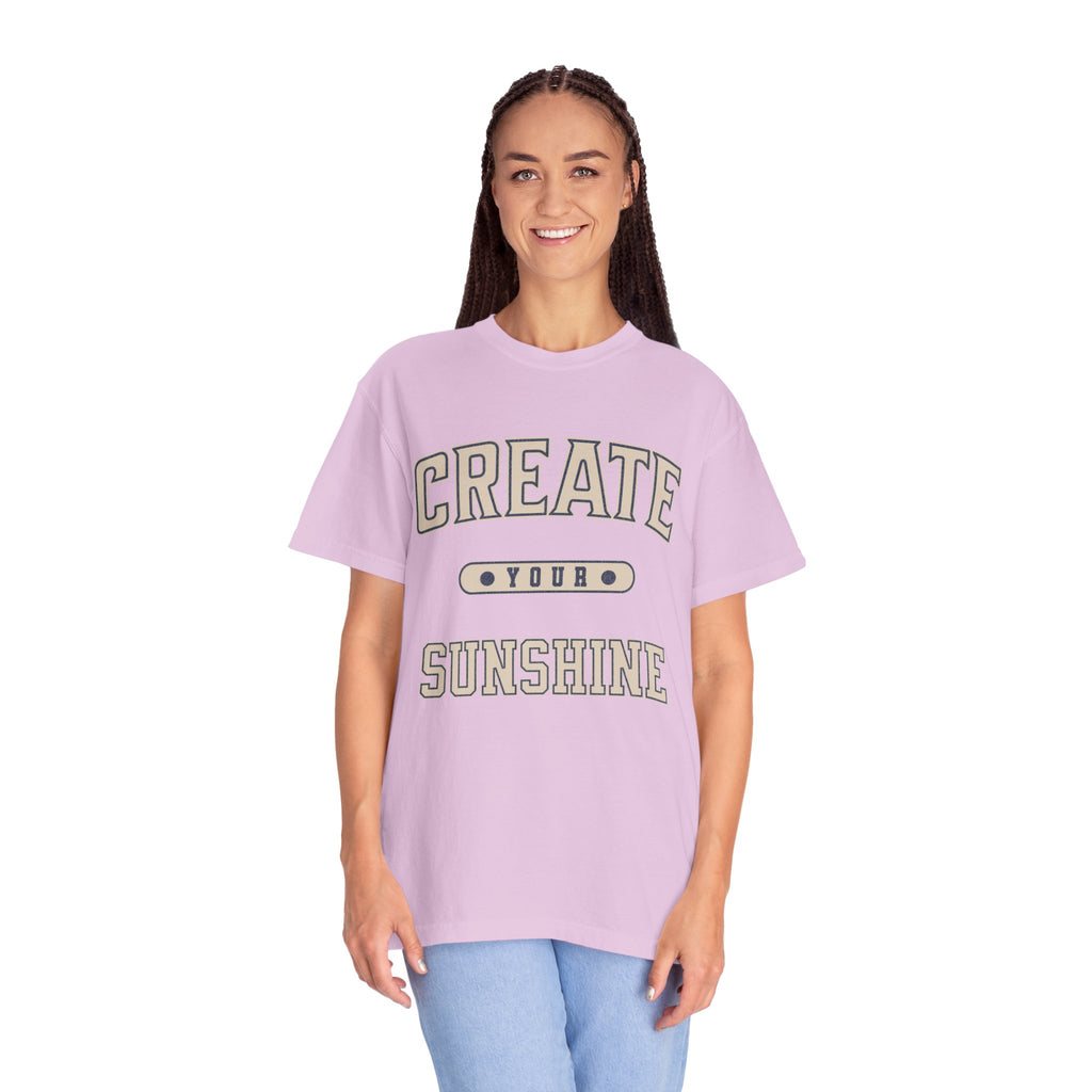 Textured Collegiate Create Your Sunshine Tee Unisex Garment-Dyed T-shirt