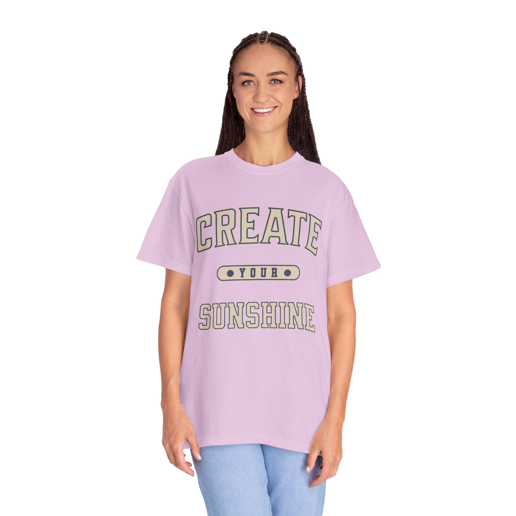 Textured Collegiate Create Your Sunshine Tee Unisex Garment-Dyed T-shirt