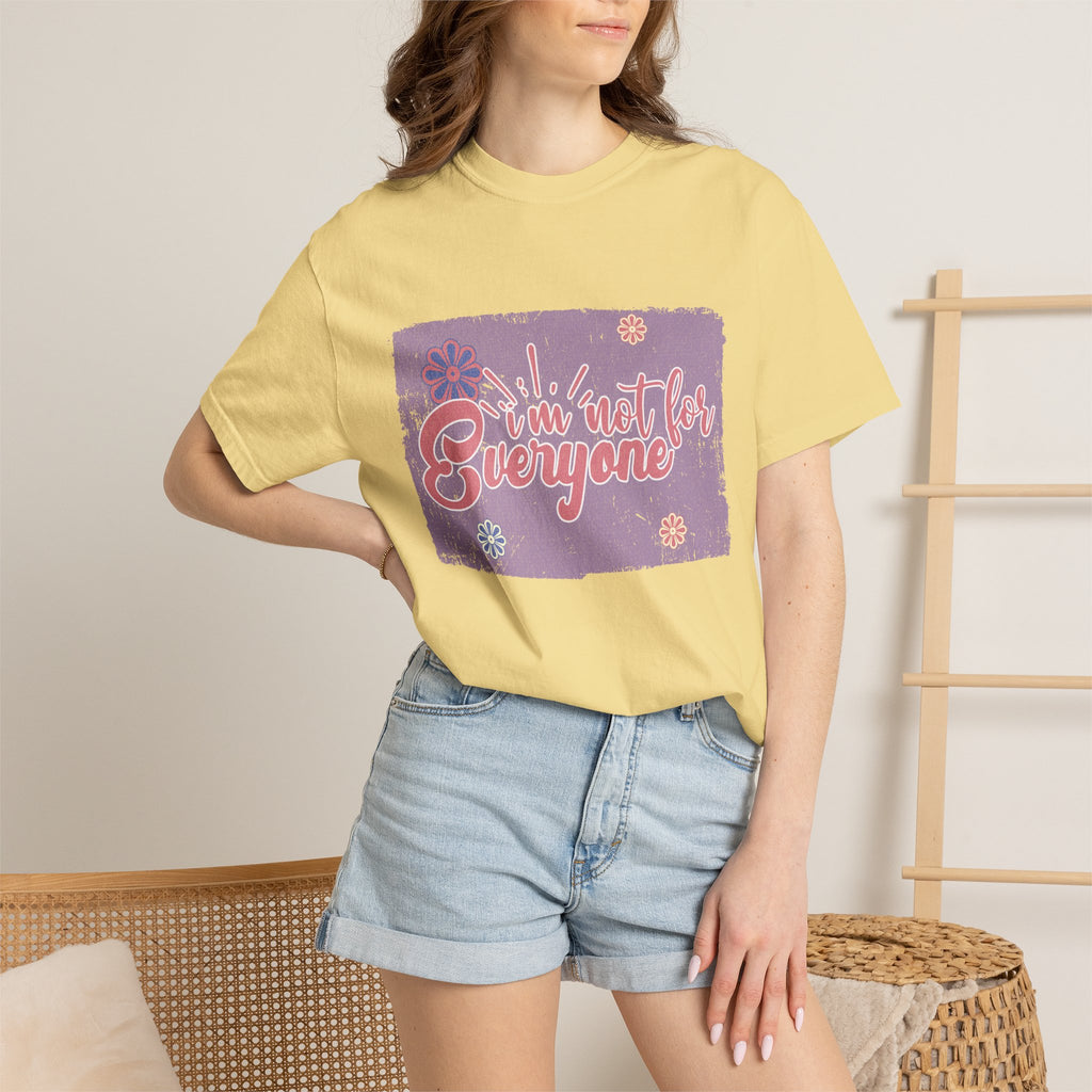 I'm Not For Everyone T-shirt |Textured Floral Retro Script Design