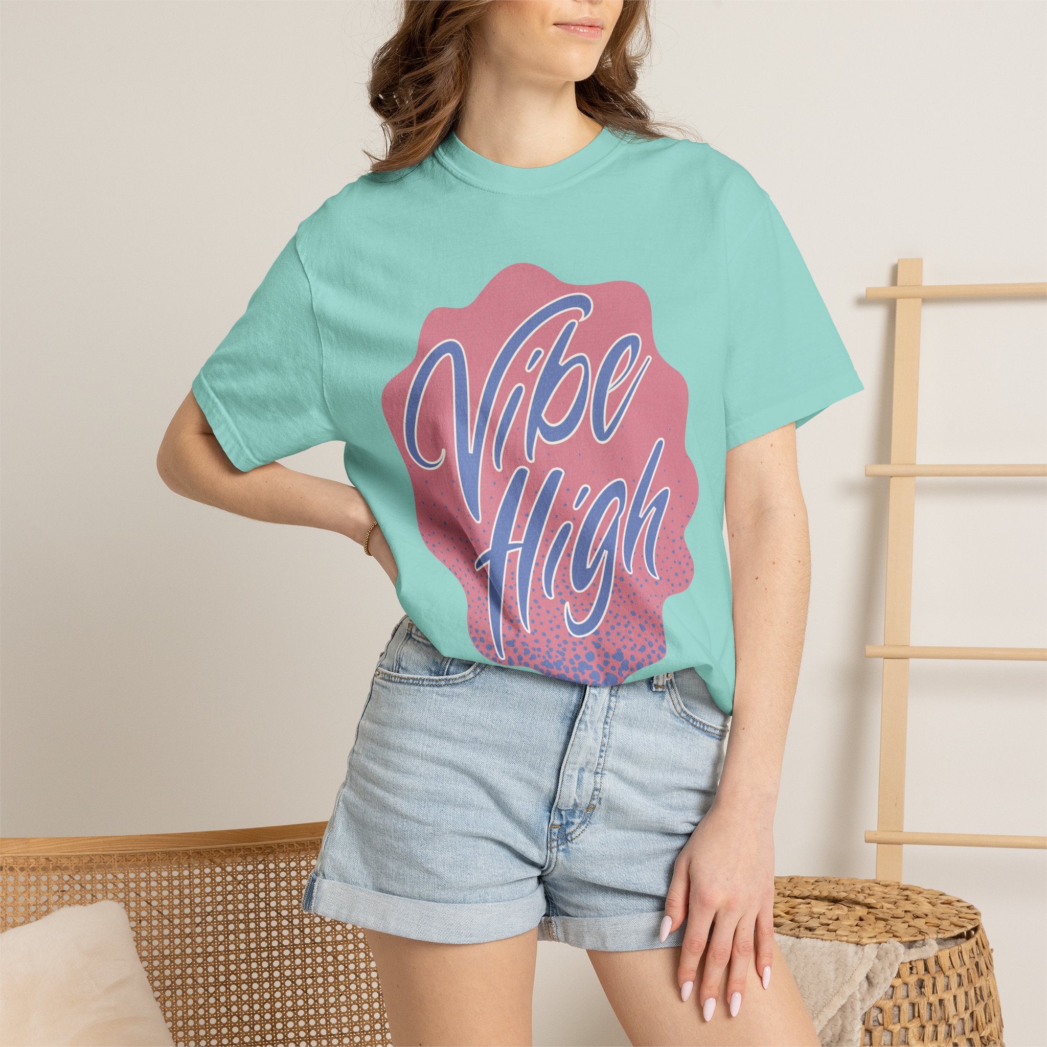 Vibe High Graphic Textured T‑Shirt