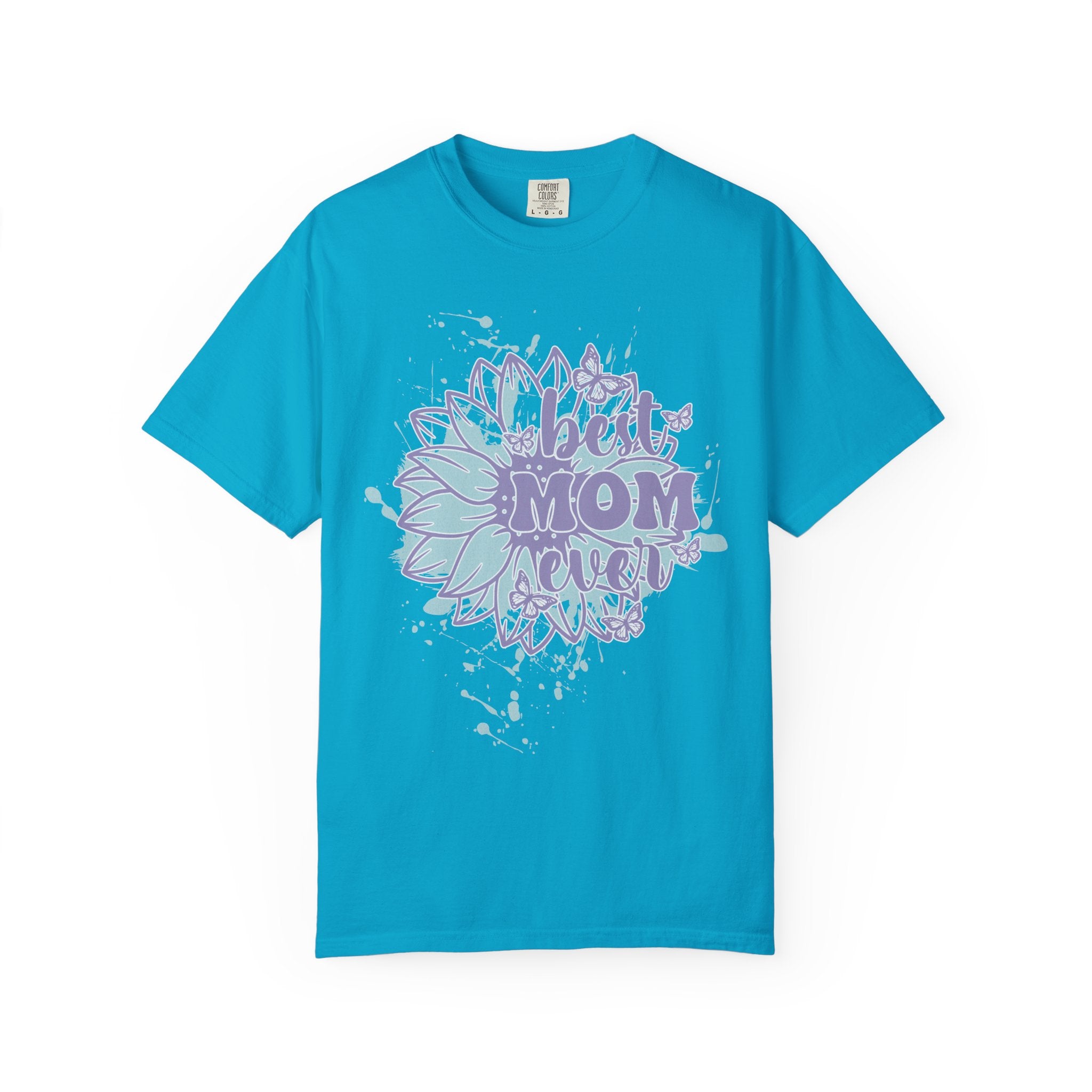 Mom Squad TexturedT-Shirt – 'Best Mom Ever' Floral Graphic Tee