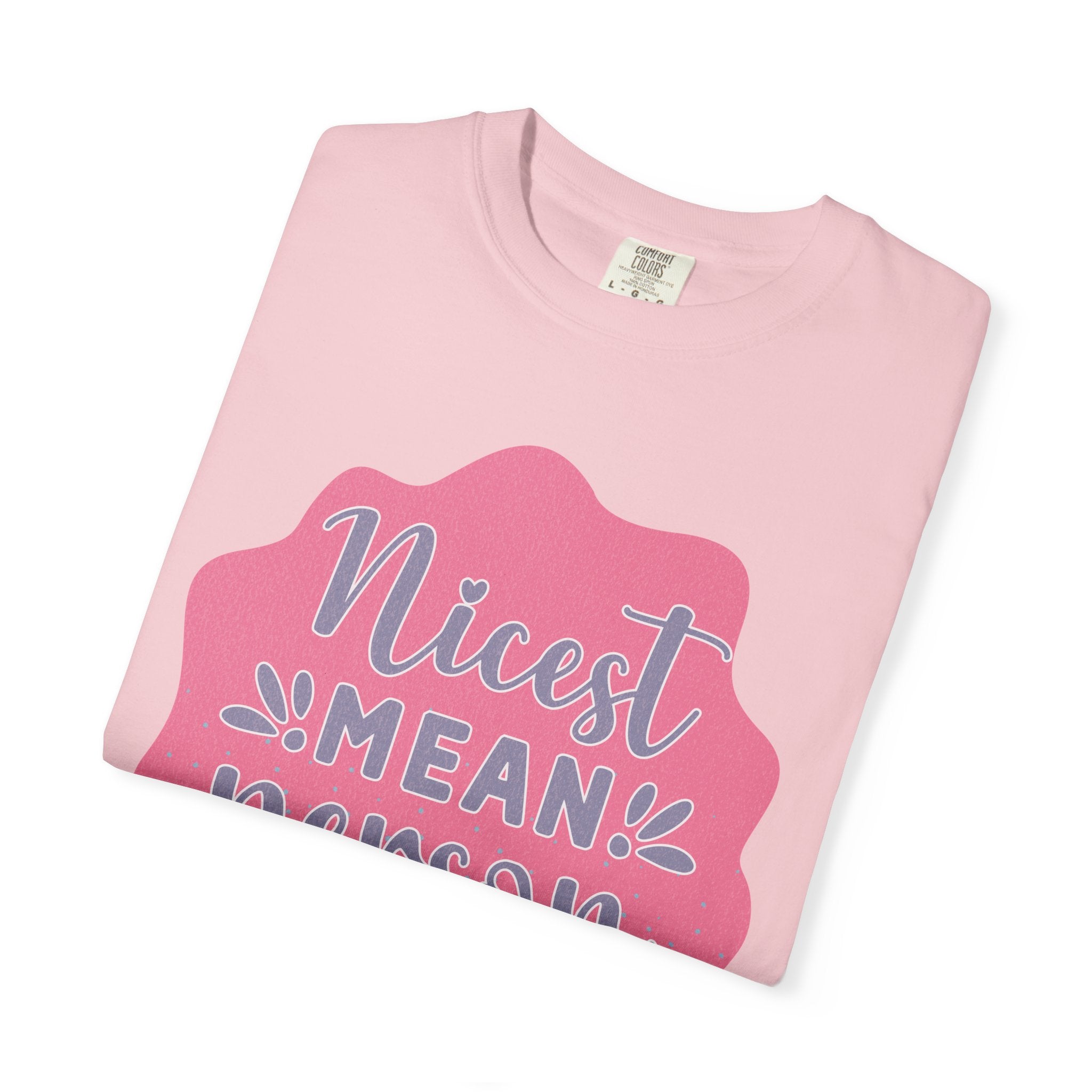 Nicest Mean Person Ever Textured T-Shirt — Funny Sarcastic Graphic Tee