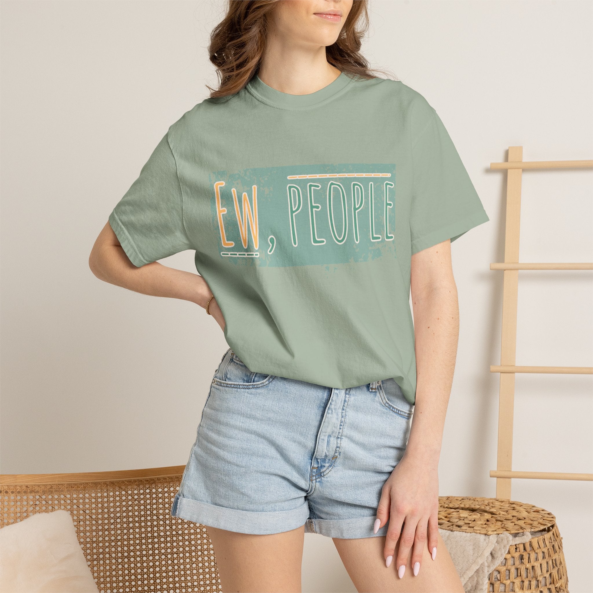 Ew, People Funny Introvert Textured Tee
