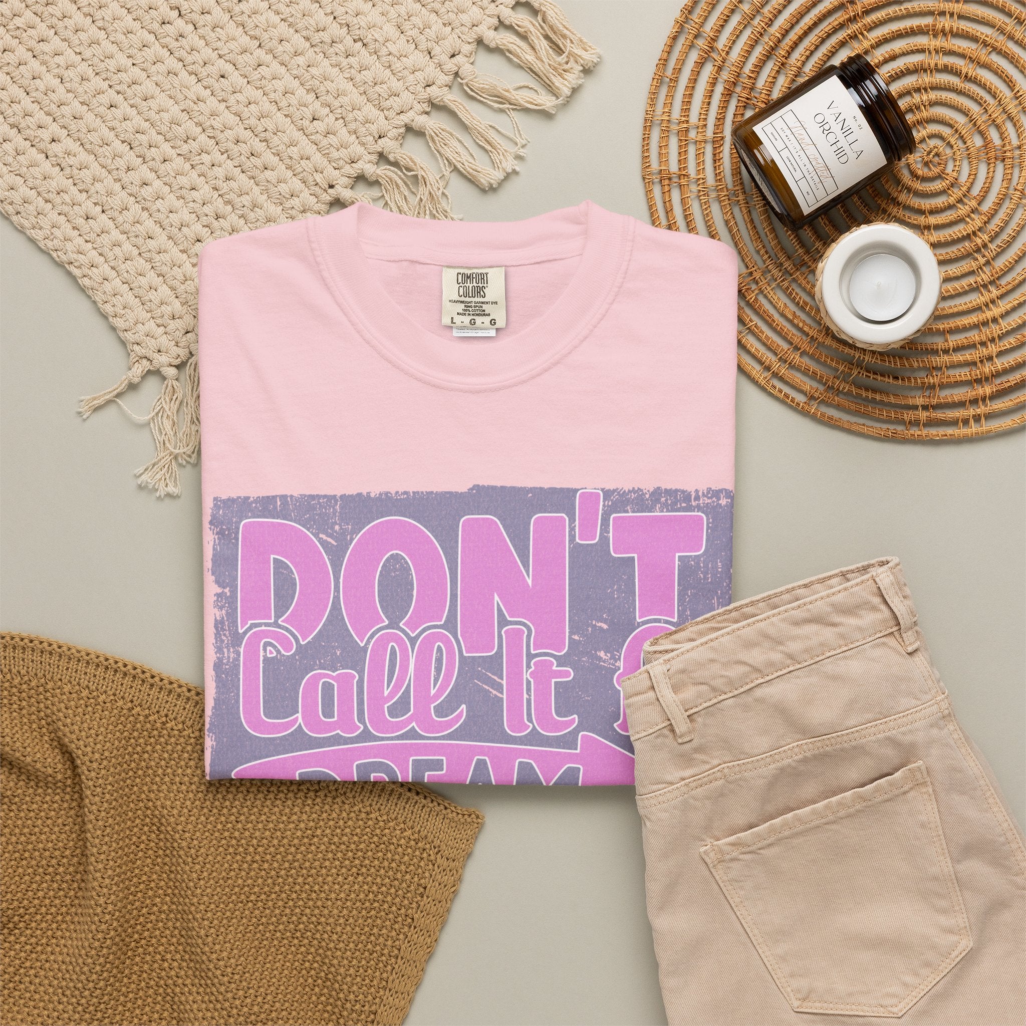 Textured Don’t Call It A Dream Call It A Plan T-Shirt — Motivational Graphic Tee