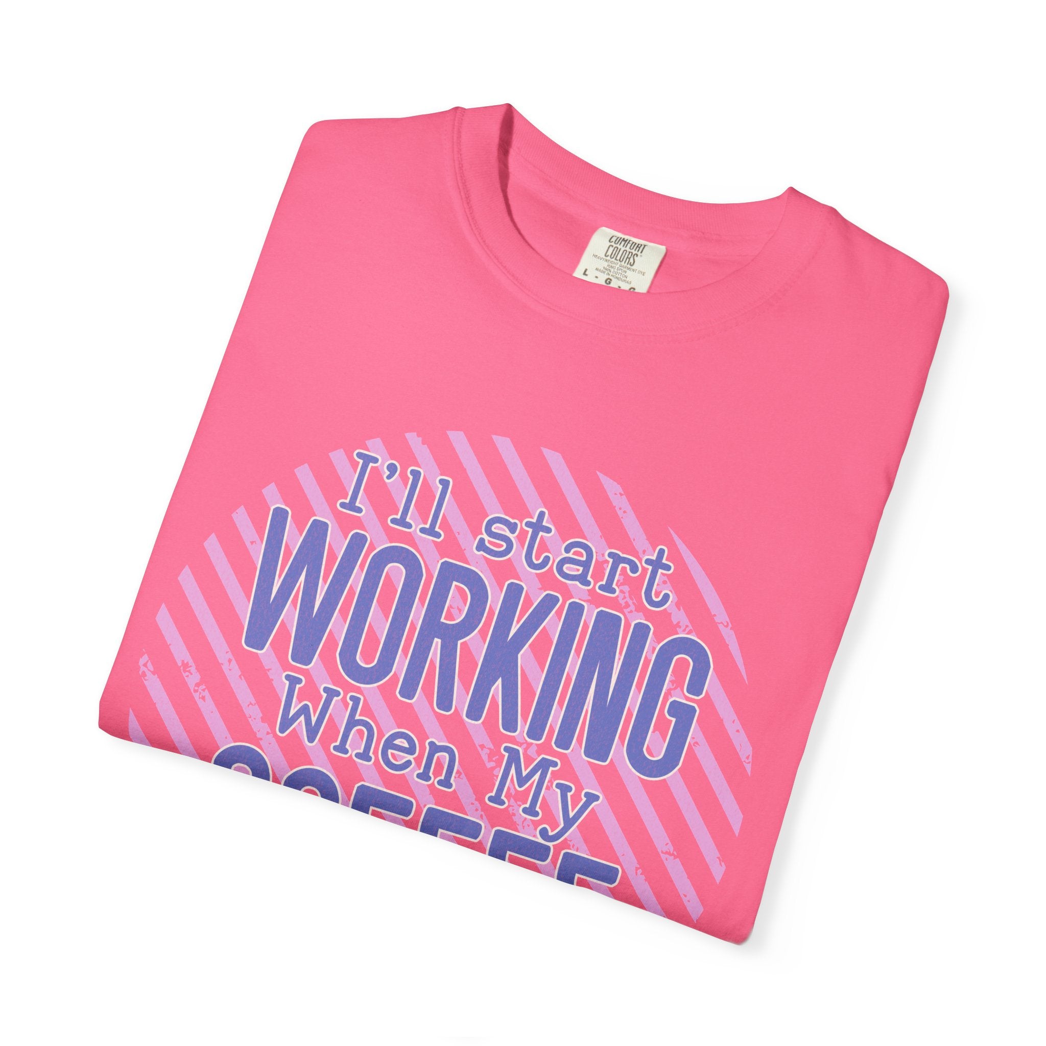 Funny Retro Textured Coffee Work Shirt