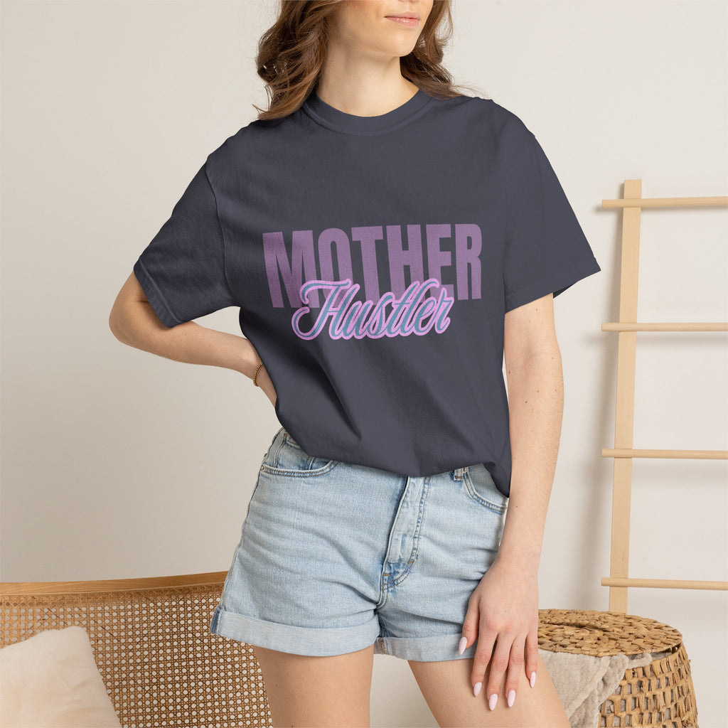 Retro Mother Hustler Vintage Tee Textured Garment-Dyed T-shirt
