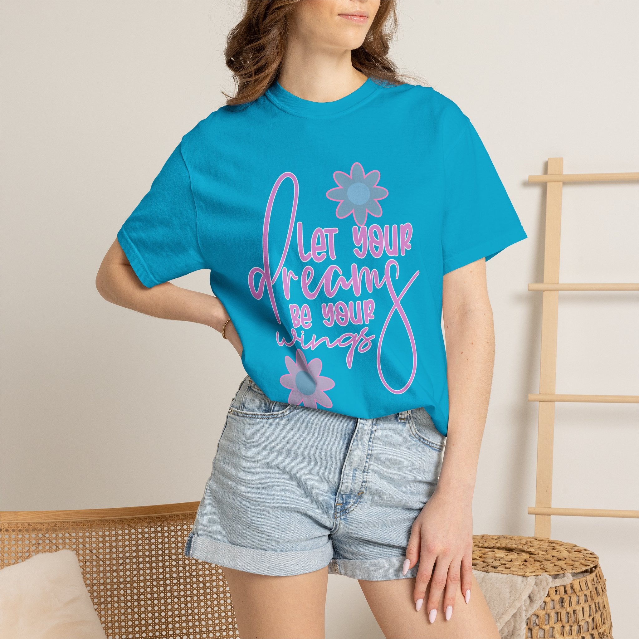 Textured Let Your Dreams Be Your Wings T-Shirt