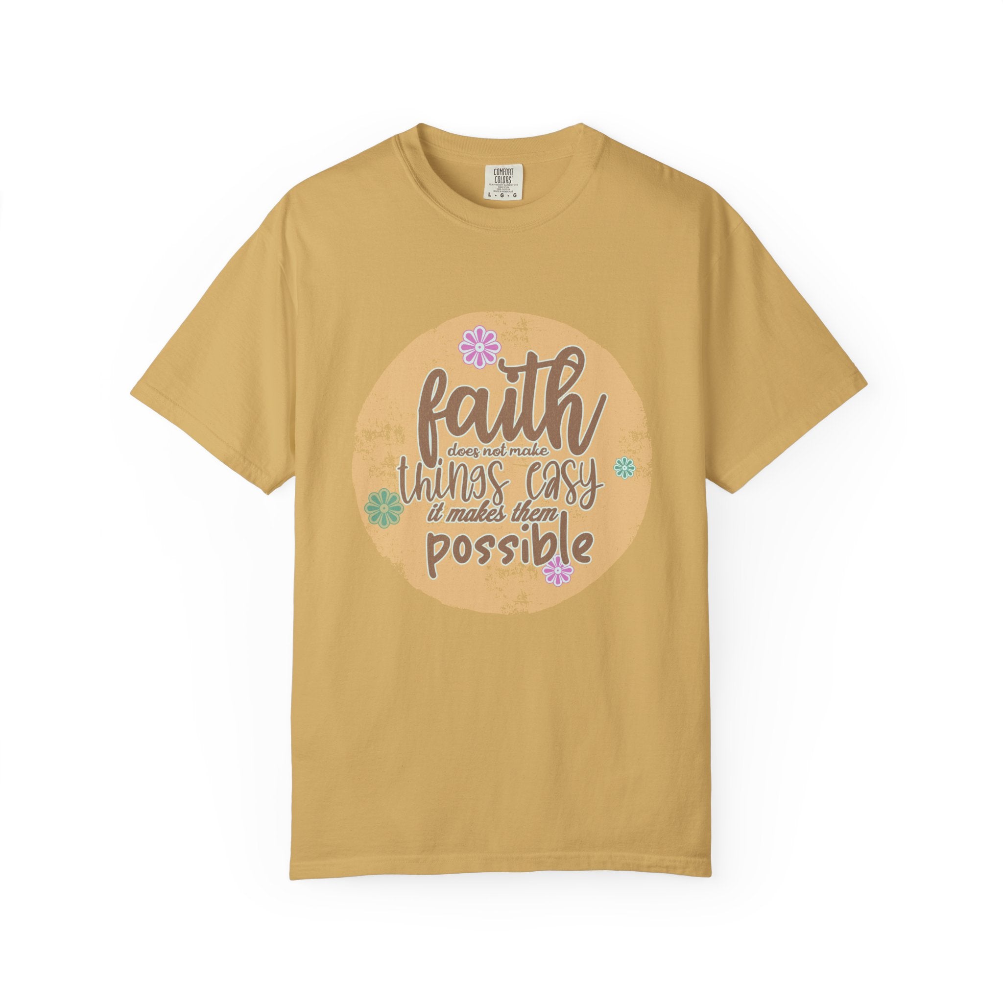 Faith Makes Things Possible T-shirt | Textured Inspirational Typography