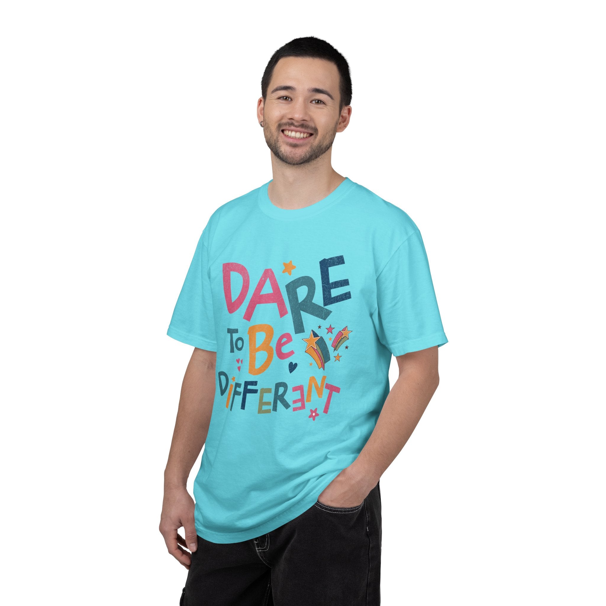 Dare to Be Different graphic T-Shirt | Textured Positive Typography Tee