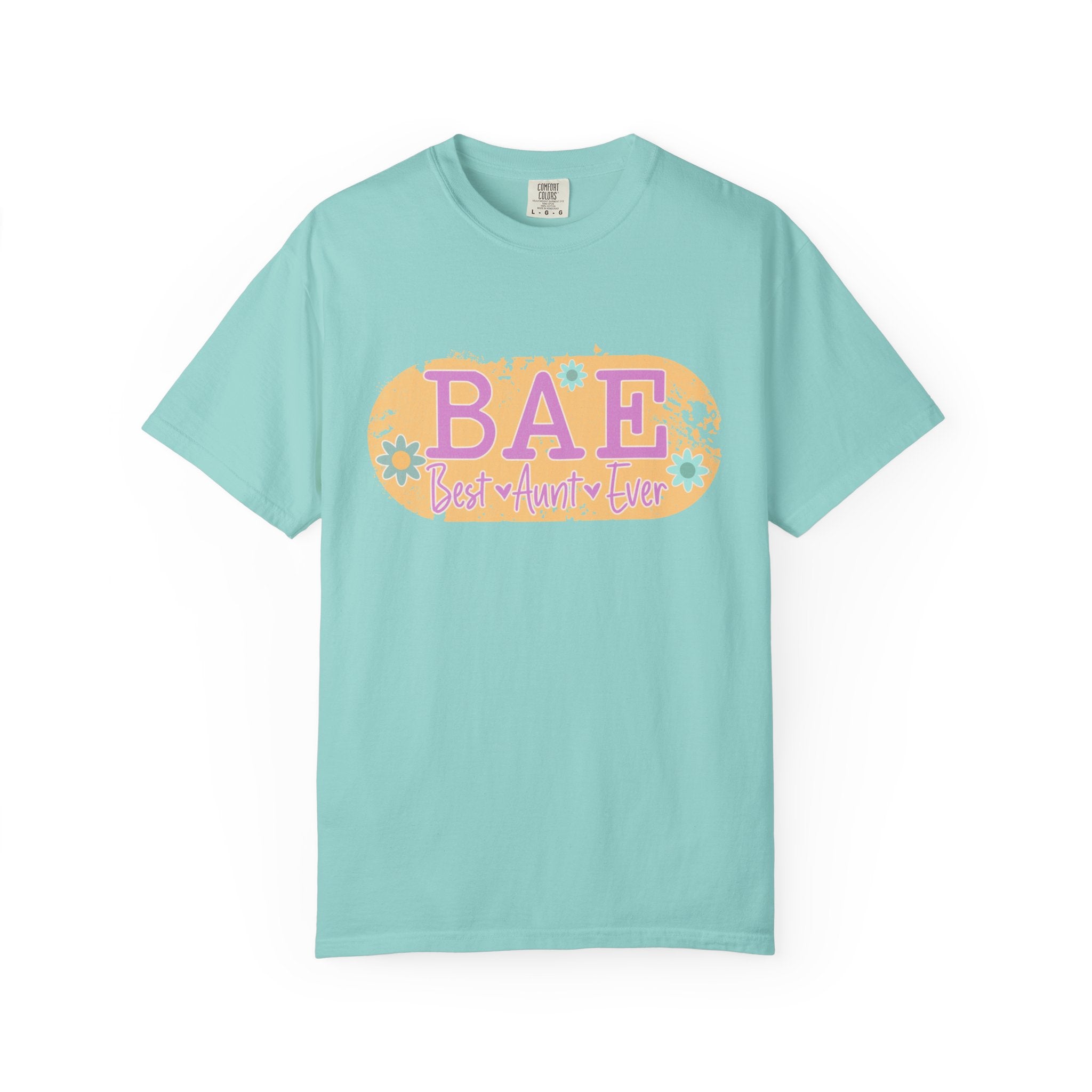 BAE Best Aunt Ever Textured T-Shirt — Floral Retro Graphic Tee for Cool Aunts