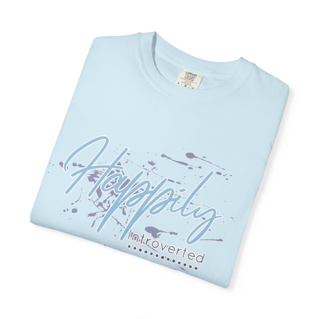 Introverted Aesthetic Textured T-Shirt — 'Anti-Social' Minimal Script Graphic