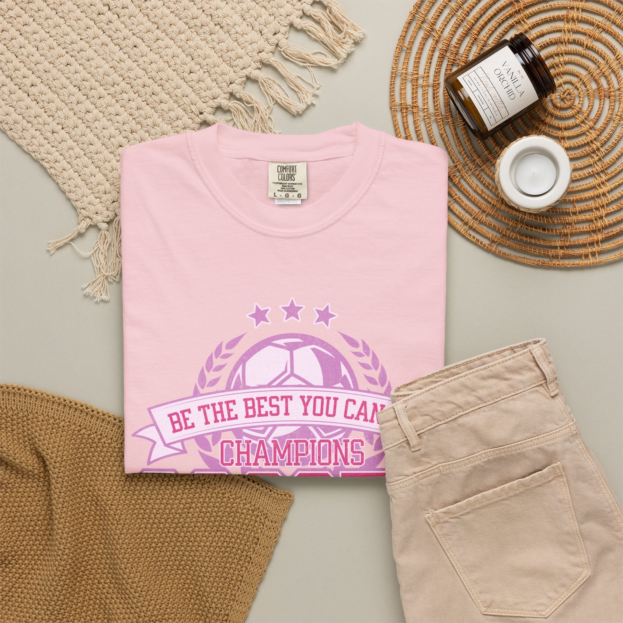 Textured Soccer Mom T‑Shirt — Be The Best You Can Be Champion Soccer Mom