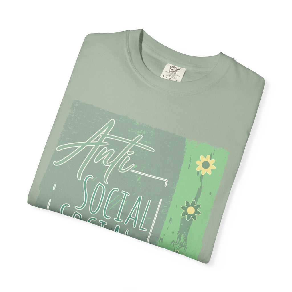 Textured Anti Social Social Club Floral Graphic T-Shirt
