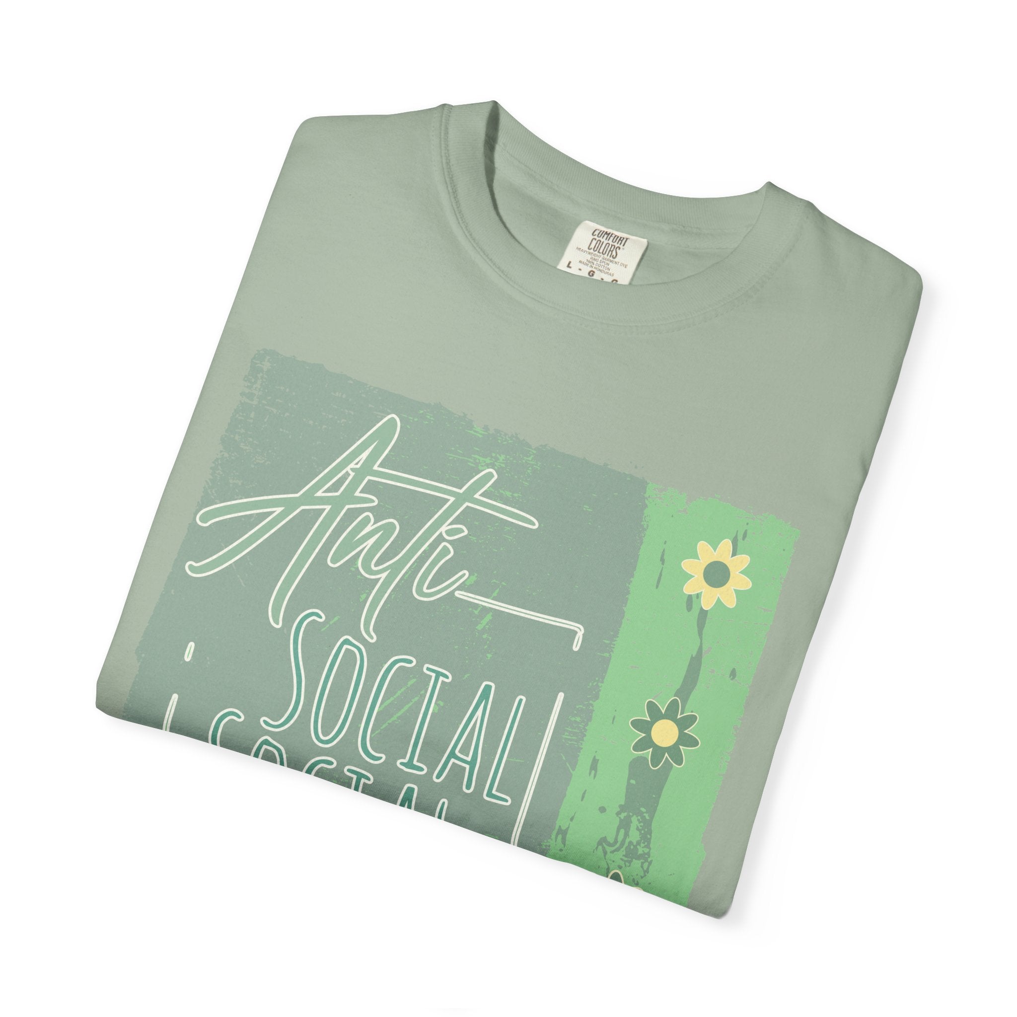 Textured Anti Social Social Club Floral Graphic T-Shirt