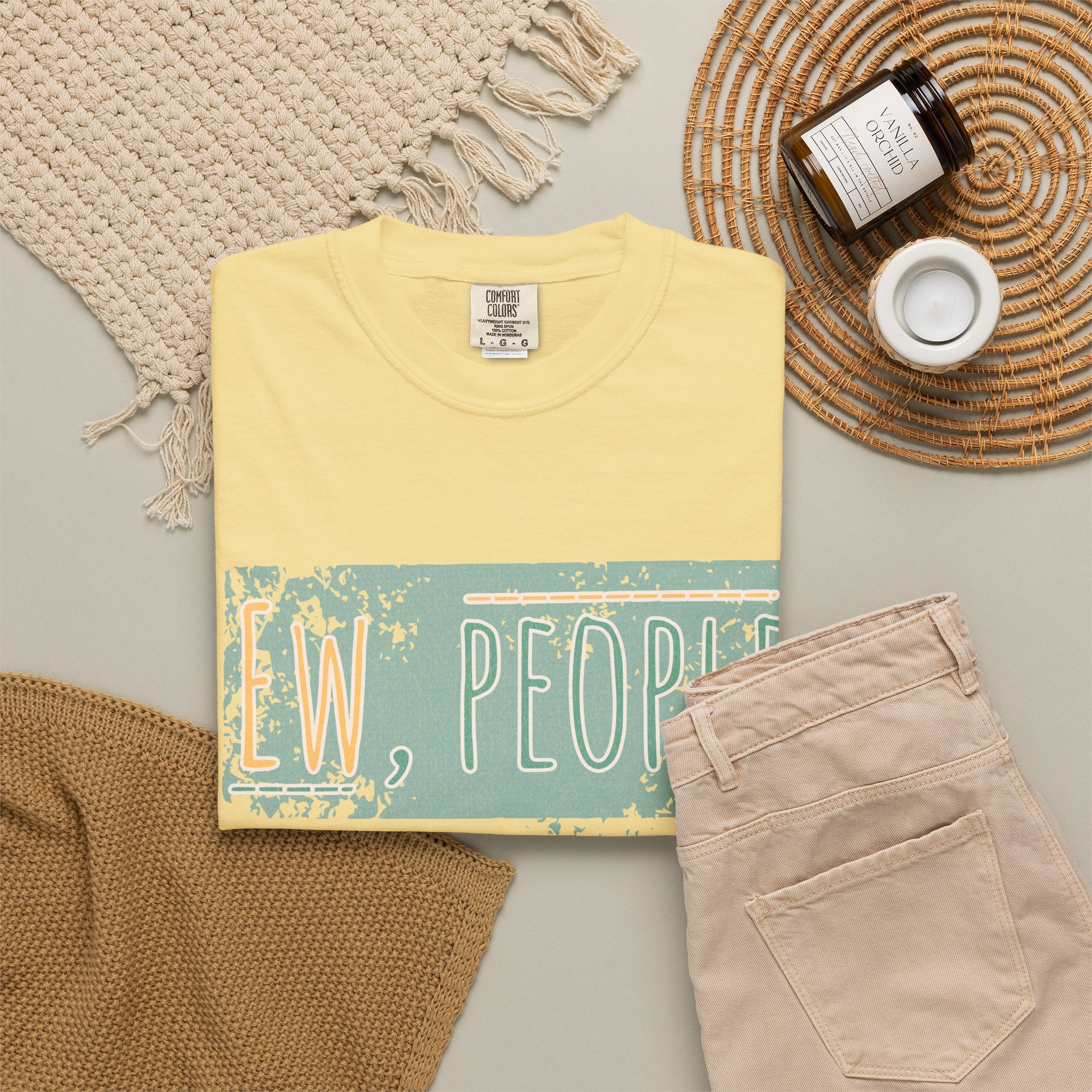 Ew, People Funny Introvert Textured Tee