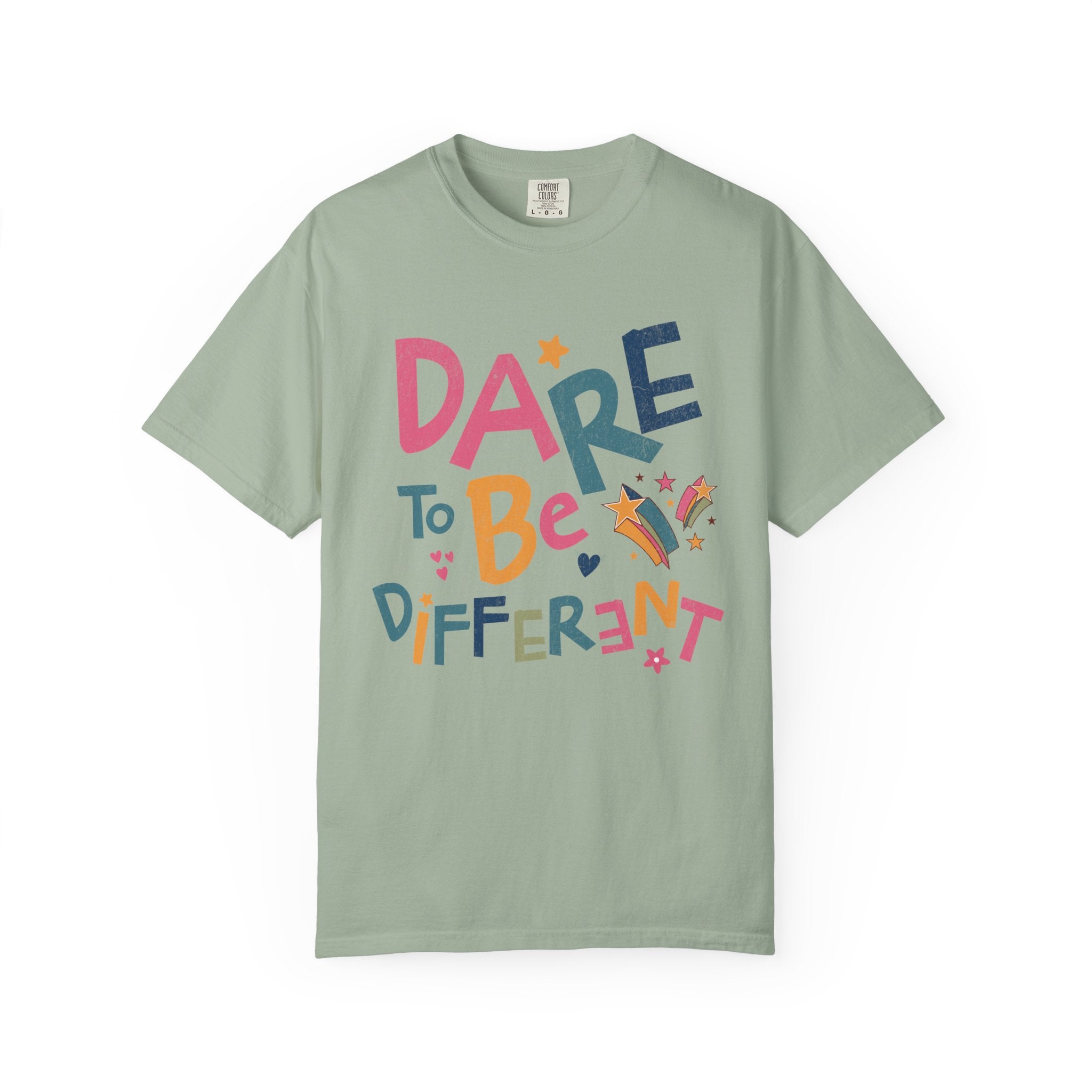 Dare to Be Different graphic T-Shirt | Textured Positive Typography Tee