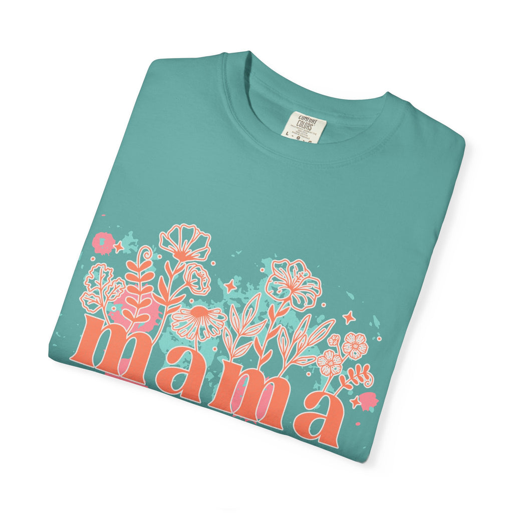 Mama Wildflower Floral Textured Splash Tee