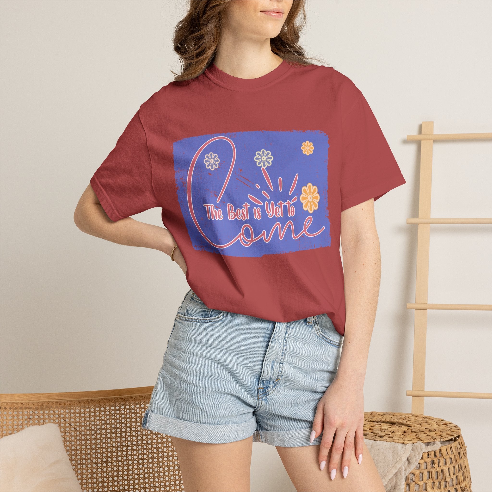 Retro Best Yet Come Tee | Textured Floral Handwritten Graphic